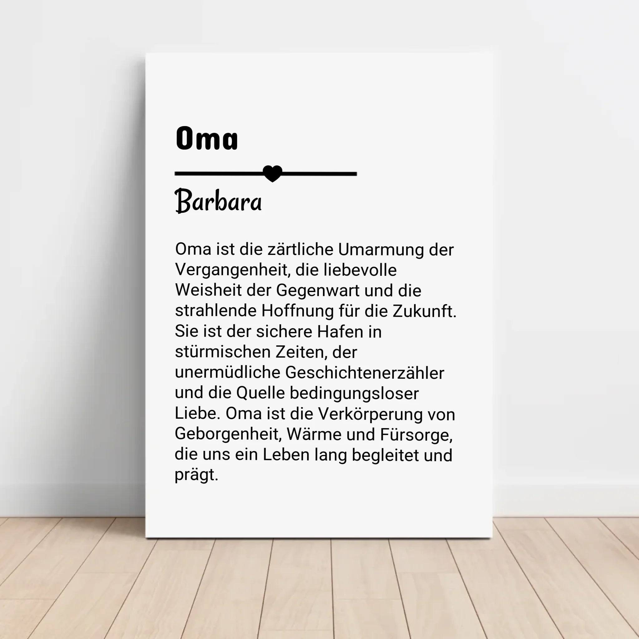 Oma Definition Poster Geschenk personalisiert - Cantty