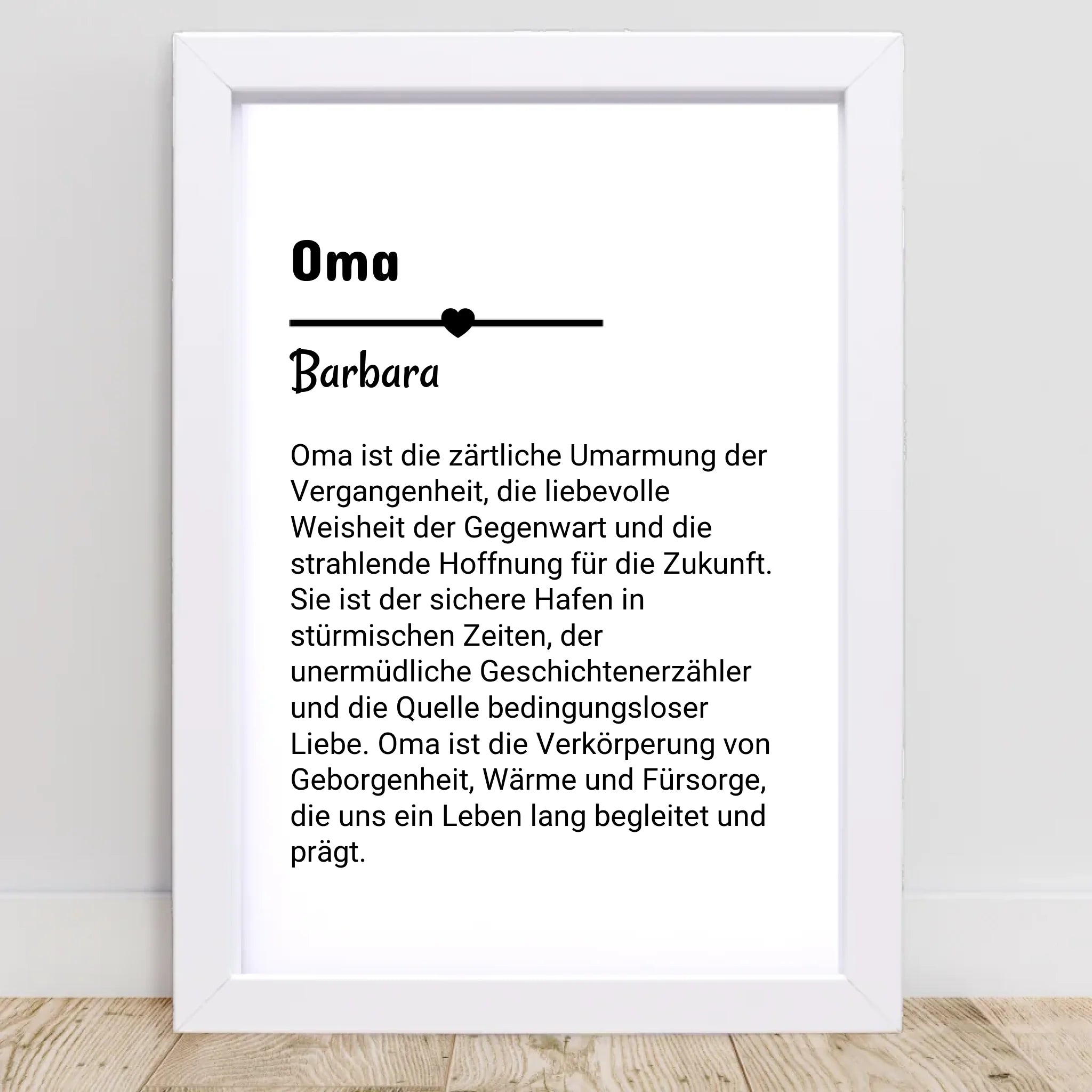 Oma Definition Poster Geschenk personalisiert - Cantty