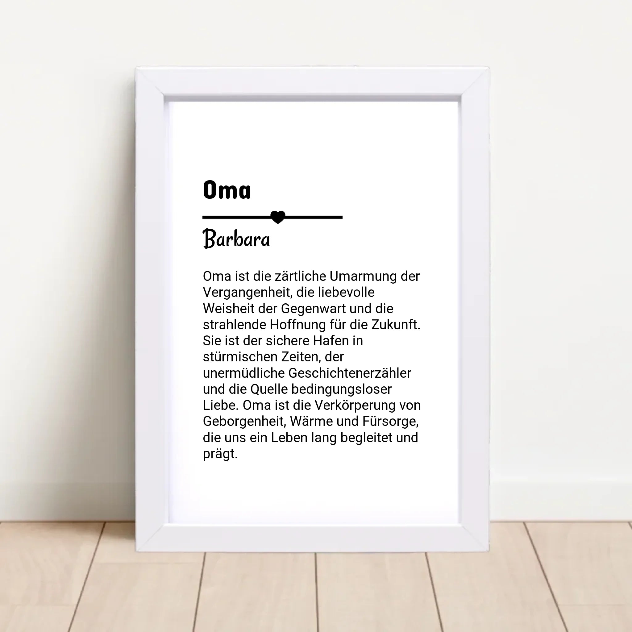 Oma Definition Poster Geschenk personalisiert - Cantty