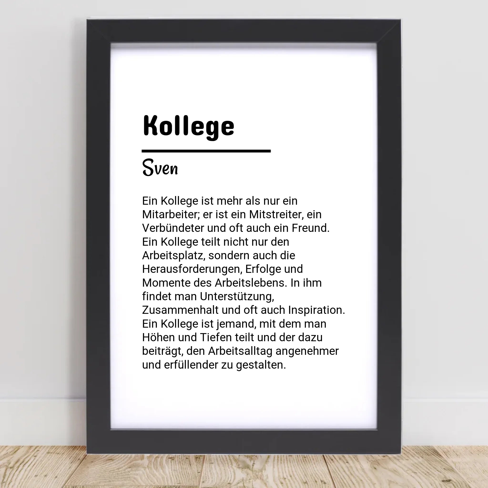 Kollege Definition Poster Geschenk personalisiert - Cantty