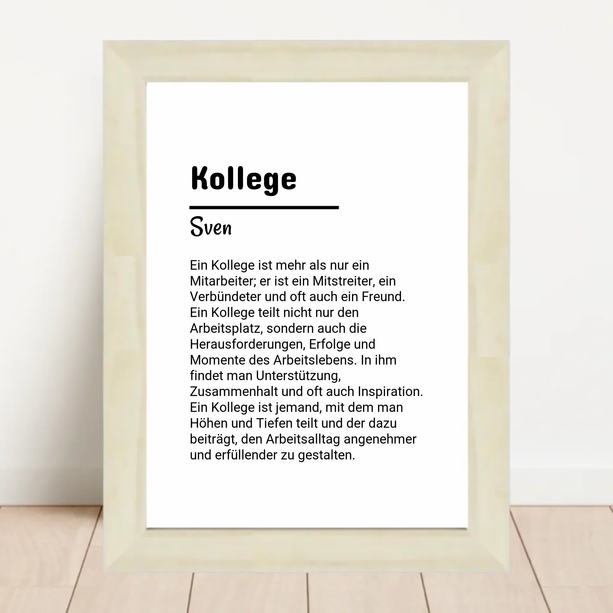 Kollege Definition Poster Geschenk personalisiert - Cantty