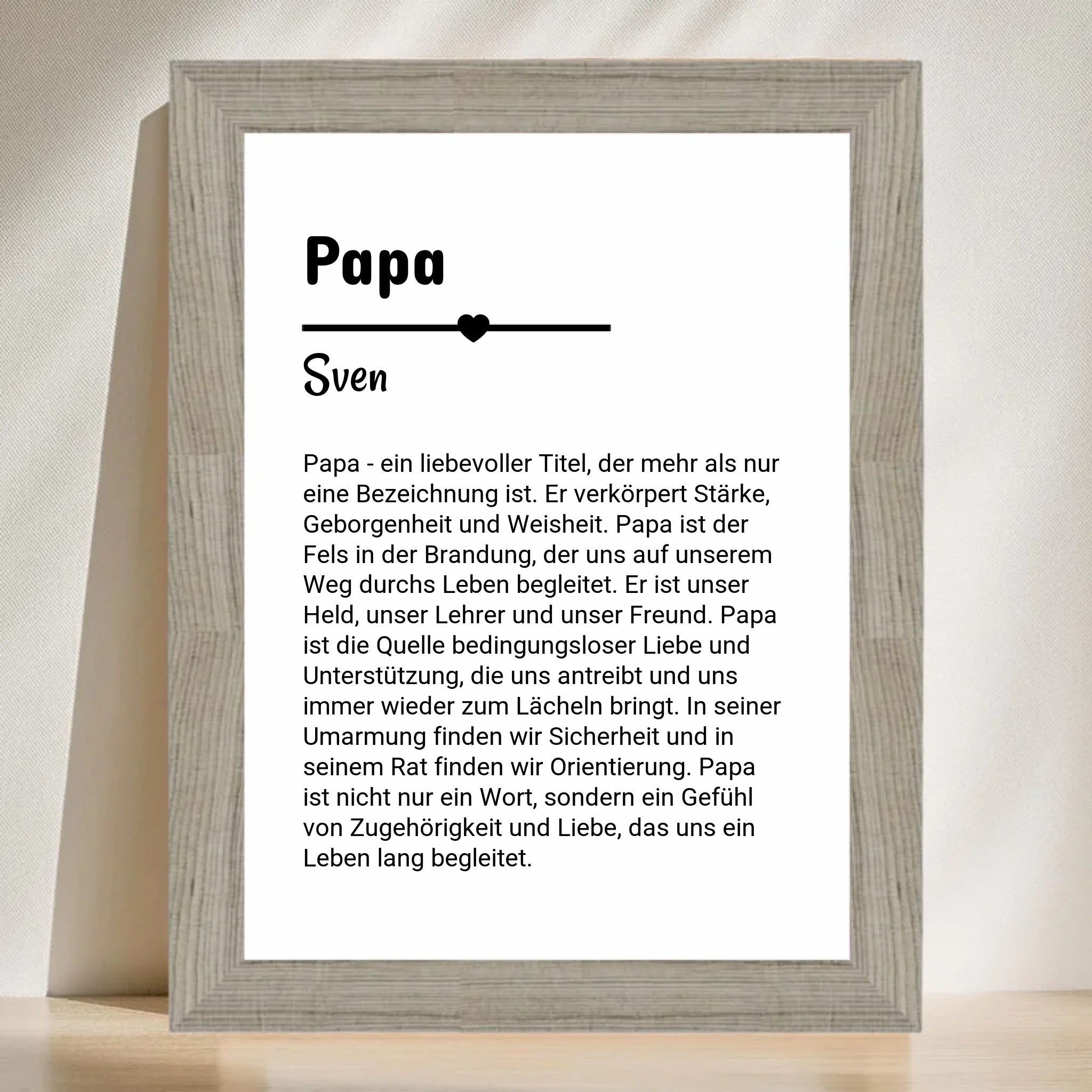 Papa Definition Poster Geschenk personalisiert - Cantty
