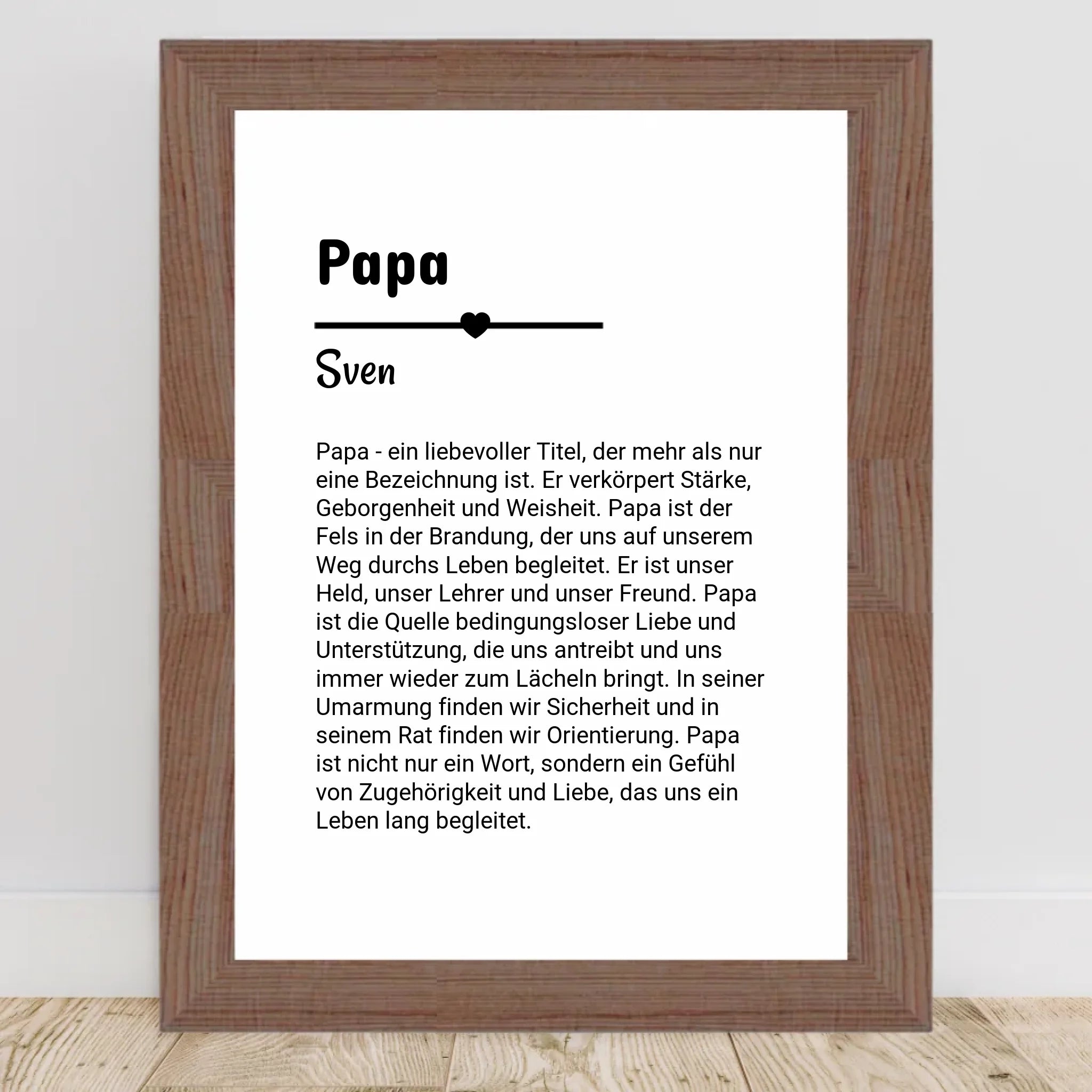 Papa Definition Poster Geschenk personalisiert - Cantty