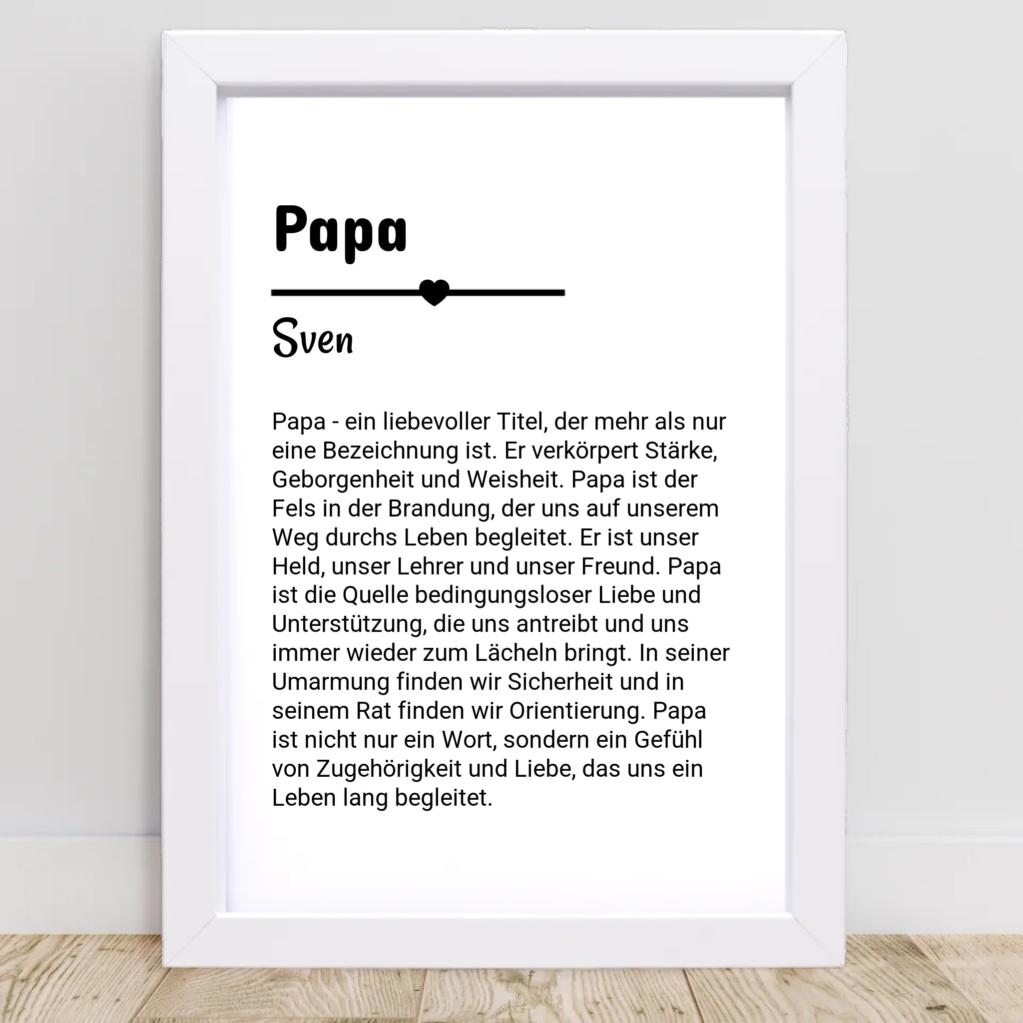 Papa Definition Poster Geschenk personalisiert - Cantty