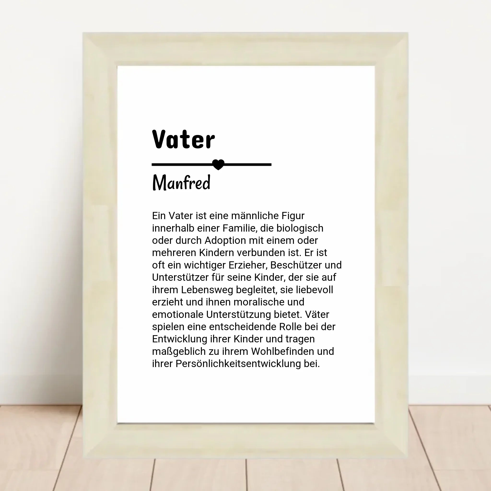 Vater Definition Poster Geschenk personalisiert - Cantty