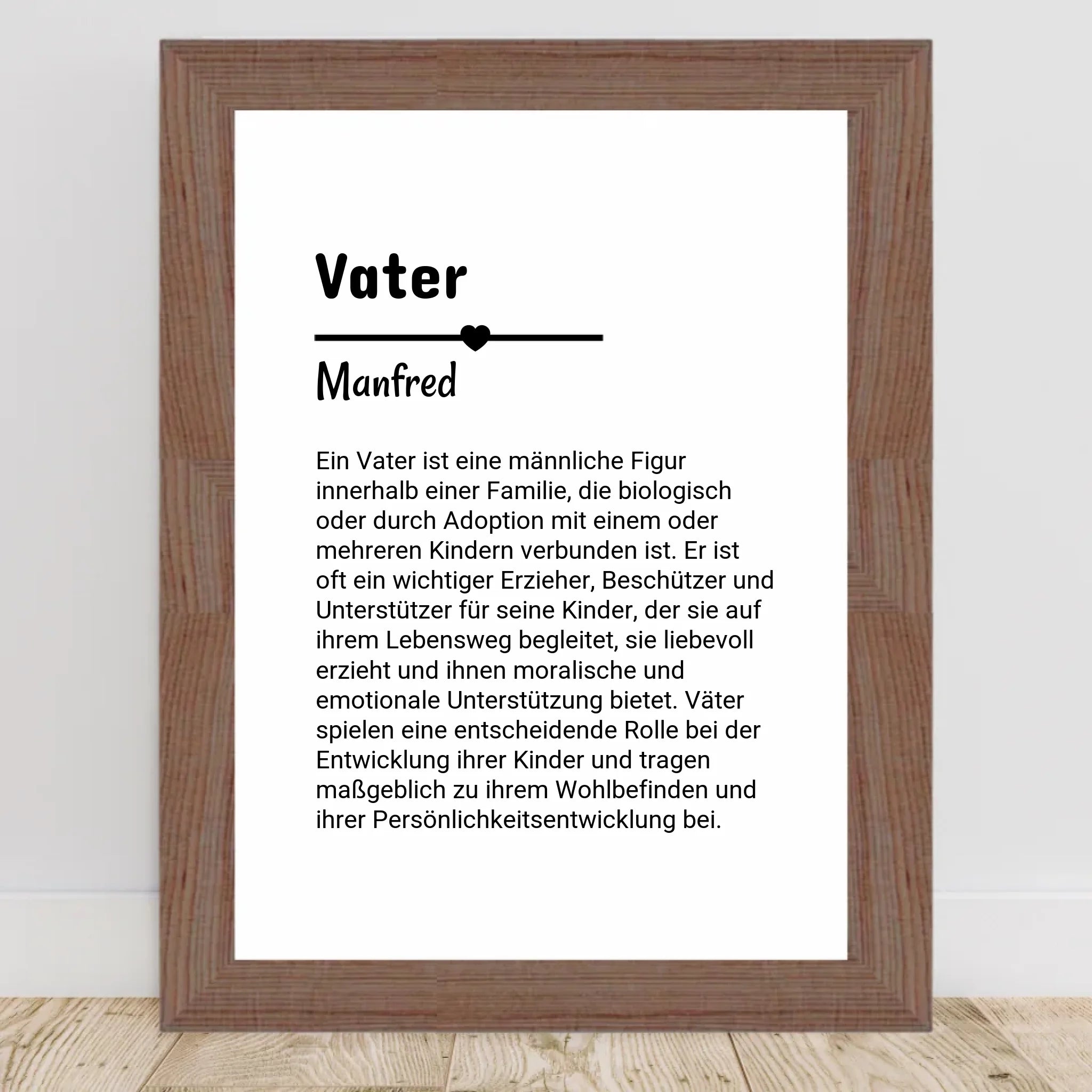 Vater Definition Poster Geschenk personalisiert - Cantty