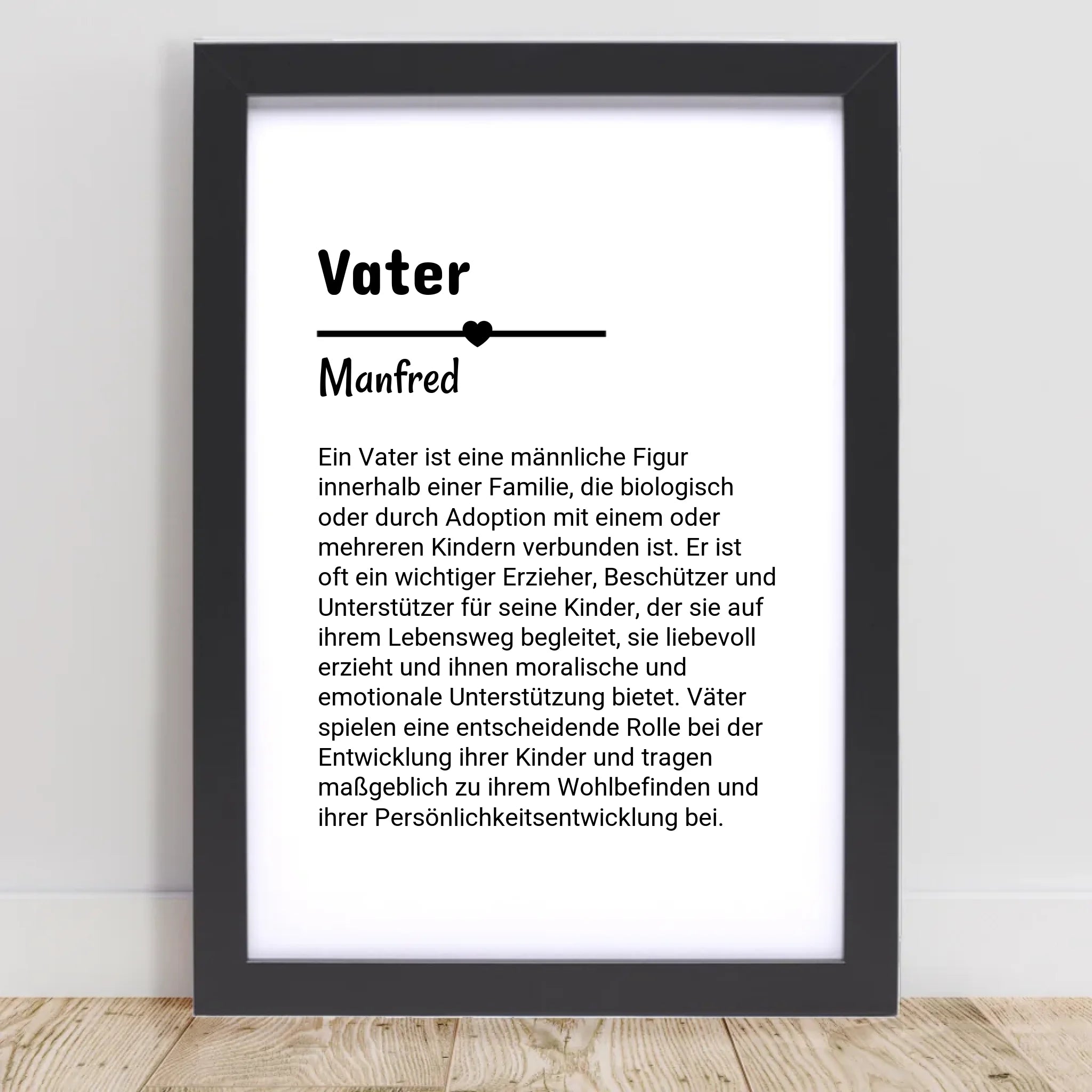 Vater Definition Poster Geschenk personalisiert - Cantty