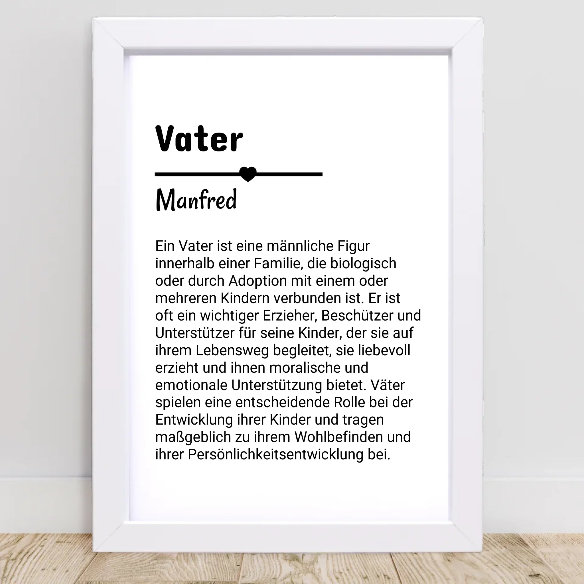 Vater Definition Poster Geschenk personalisiert - Cantty