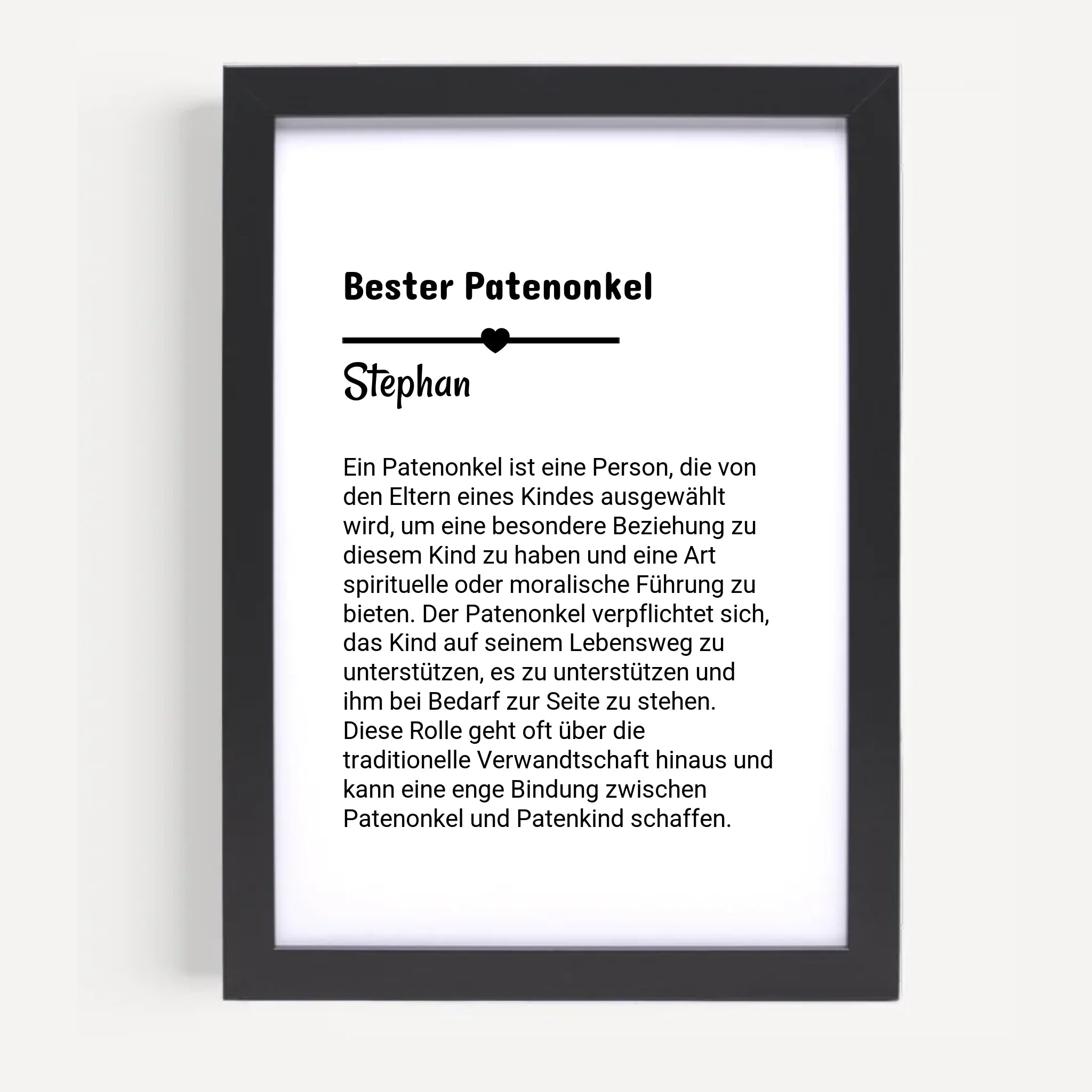 Definition Patenonkel Poster Geschenk personalisiert - Cantty