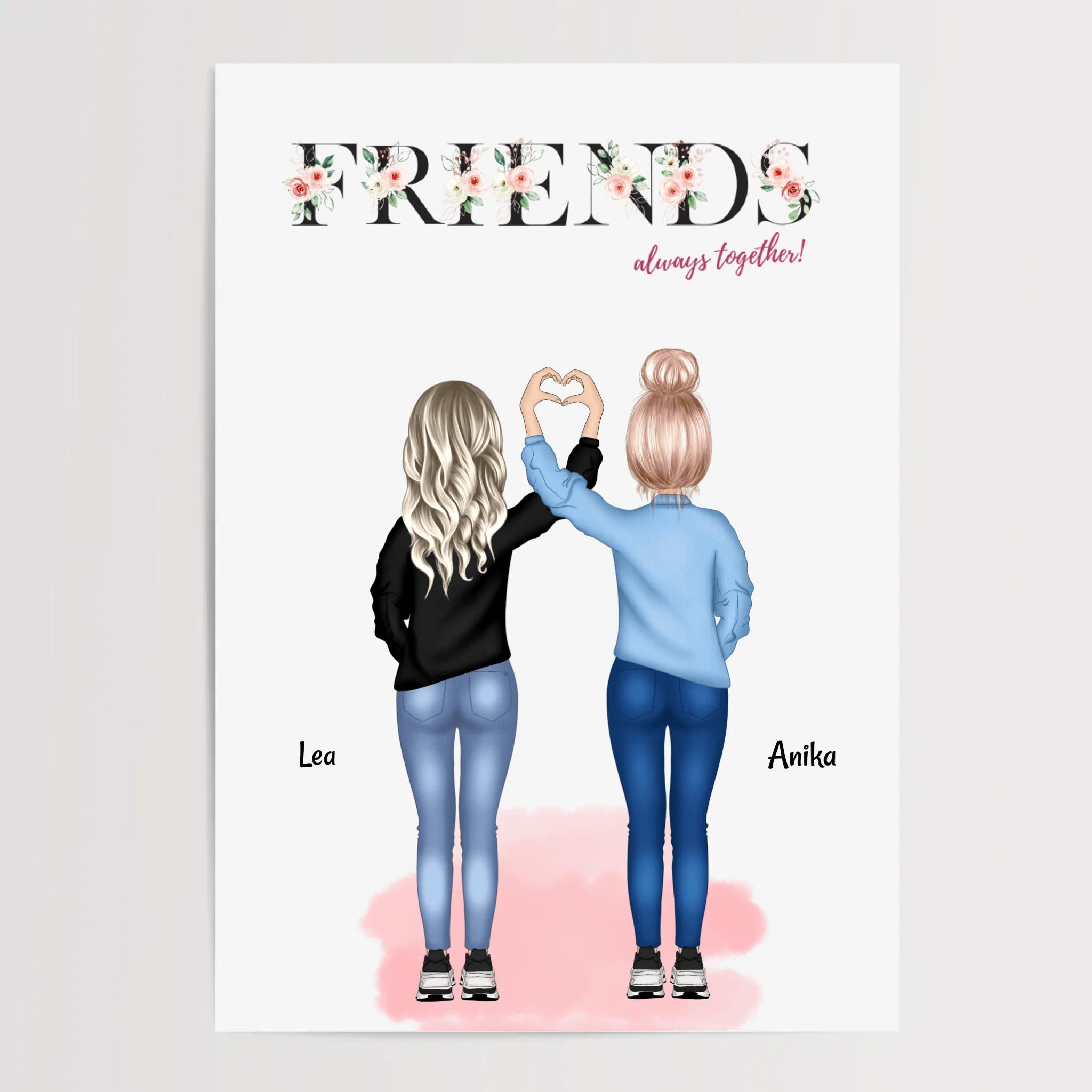 Geschenk beste Freundin Poster personalisiert - Cantty