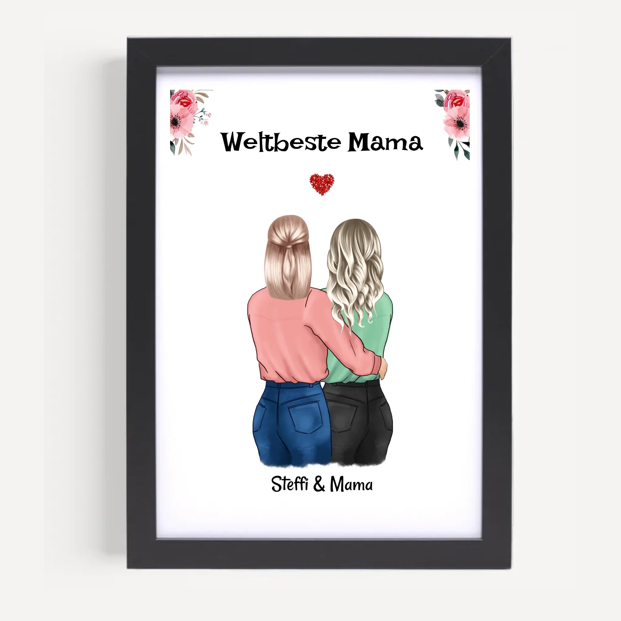 Muttertag Geschenk Mutter Tochter Poster personalisiert - Cantty