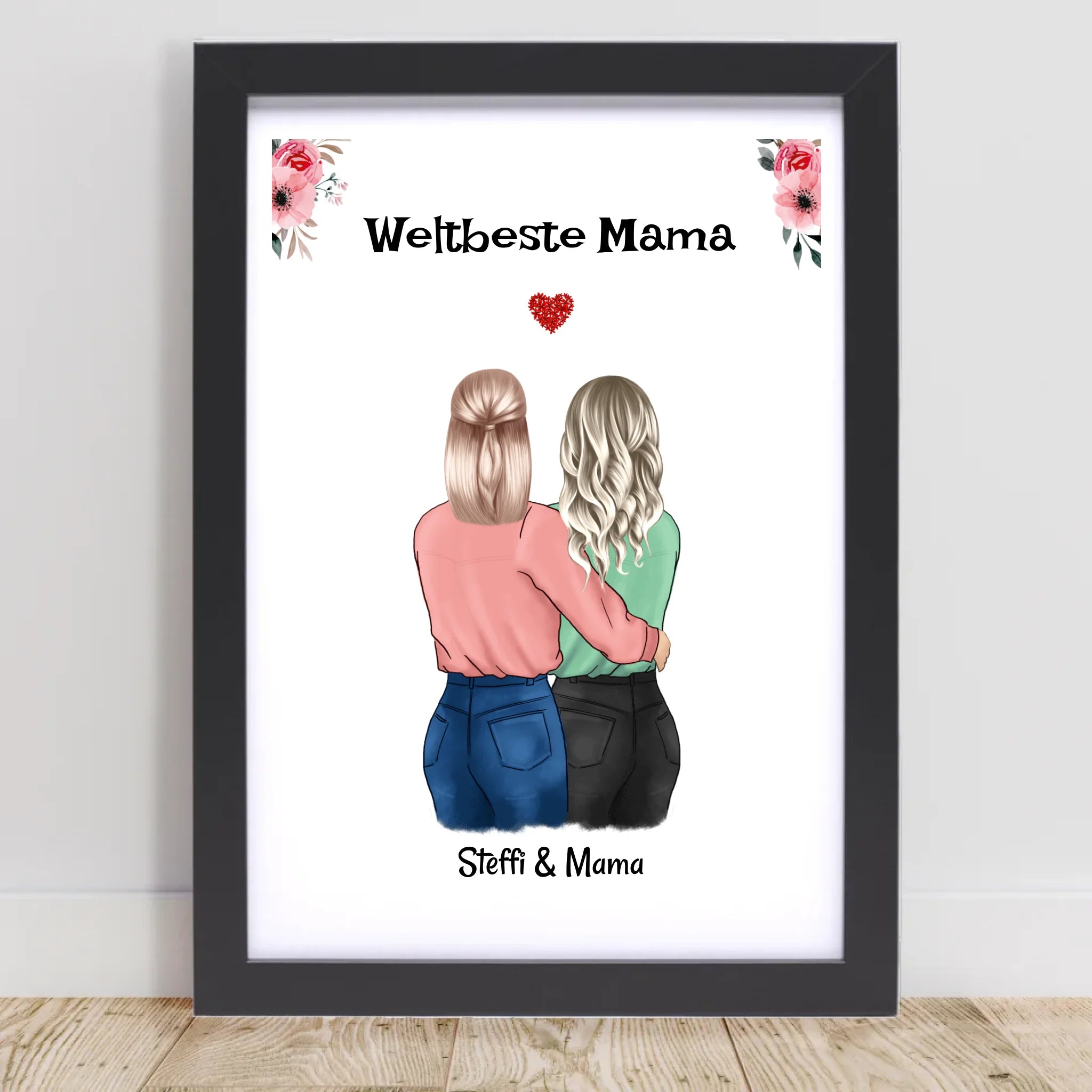 Muttertag Geschenk Mutter Tochter Poster personalisiert - Cantty