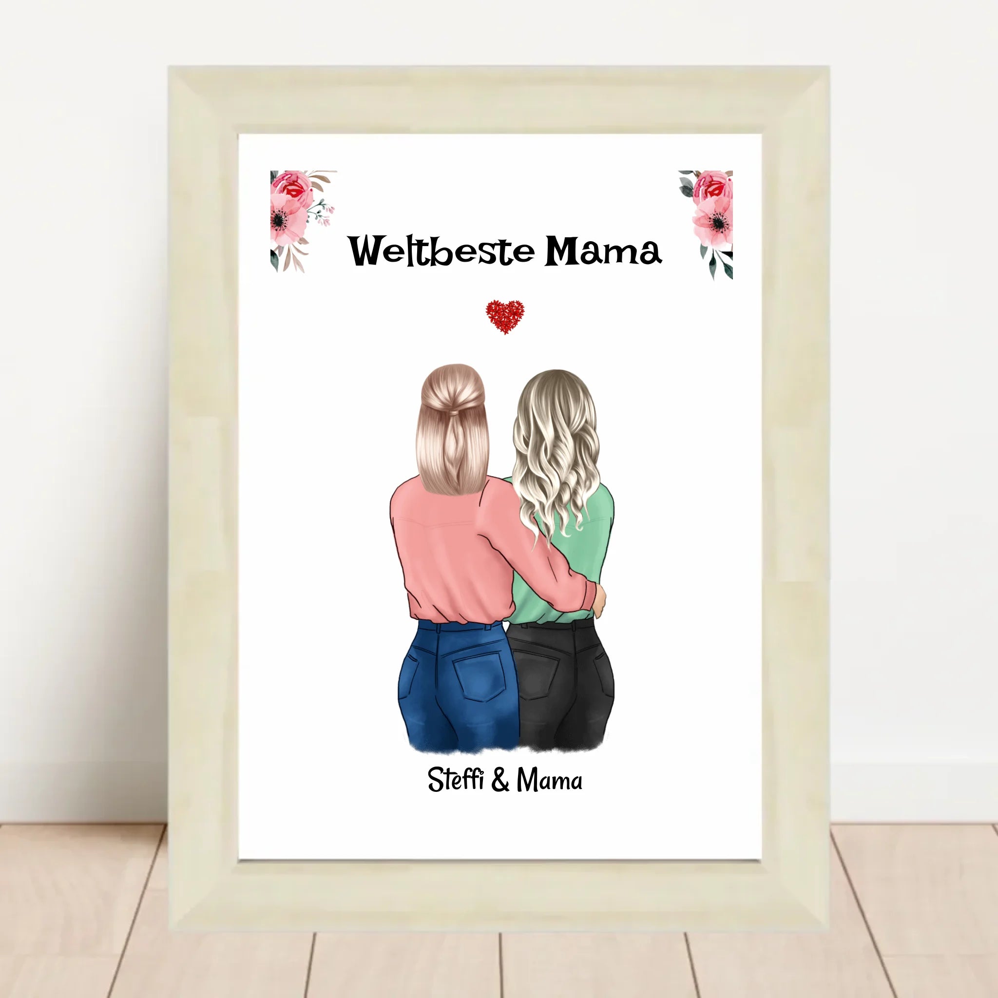 Muttertag Geschenk Mutter Tochter Poster personalisiert - Cantty
