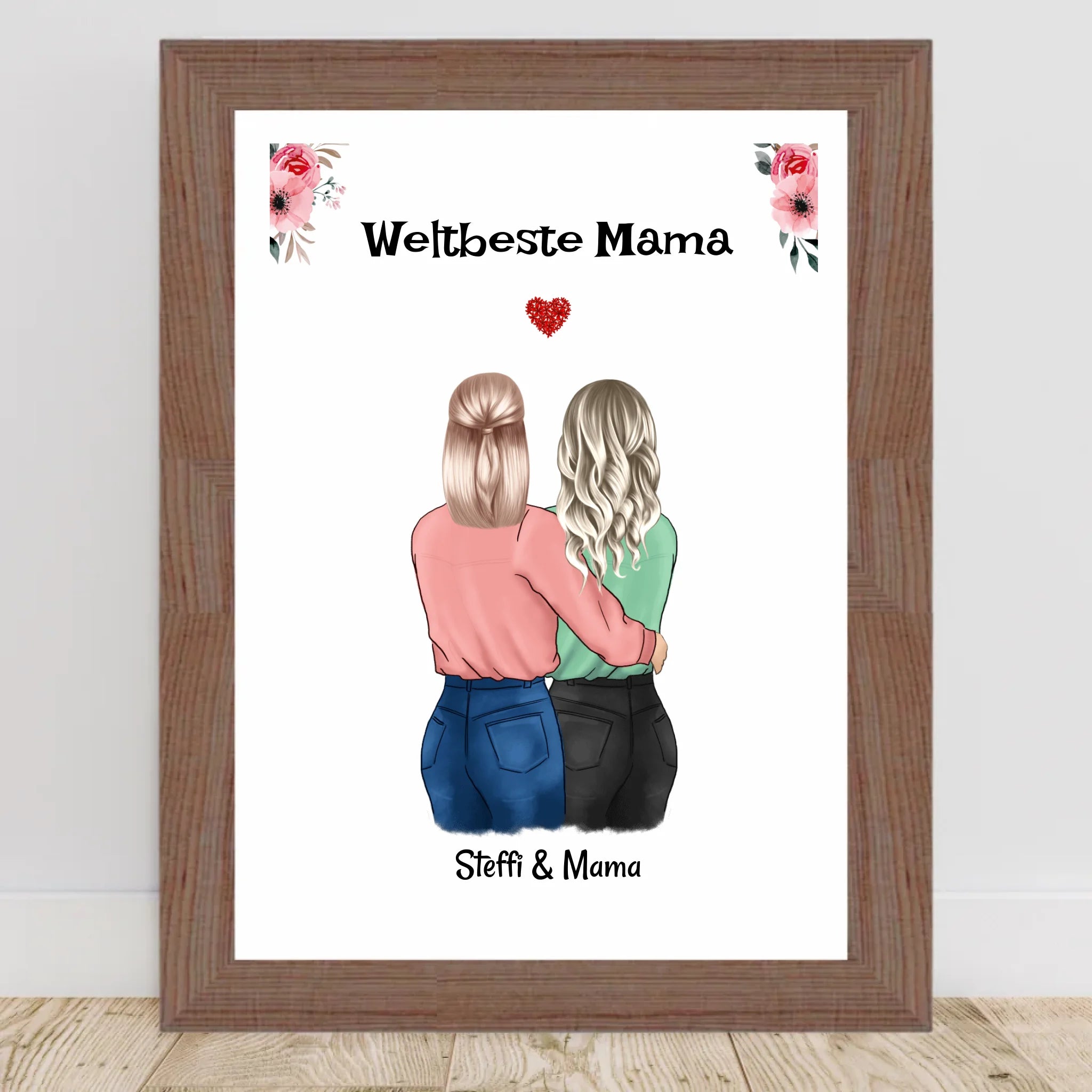 Muttertag Geschenk Mutter Tochter Poster personalisiert - Cantty