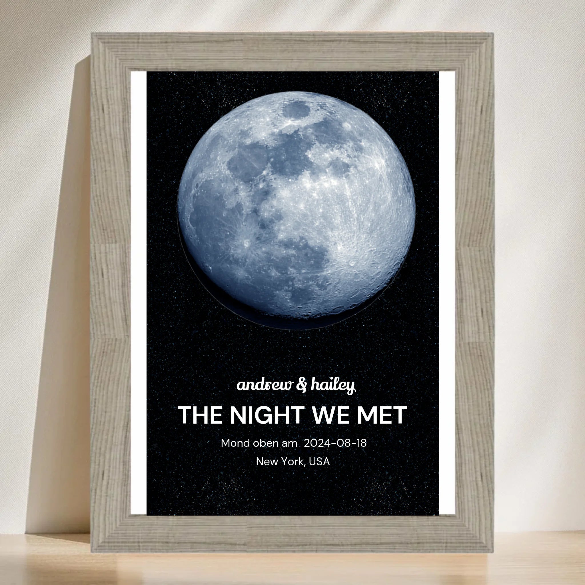 Mond Poster personalisiert - Cantty