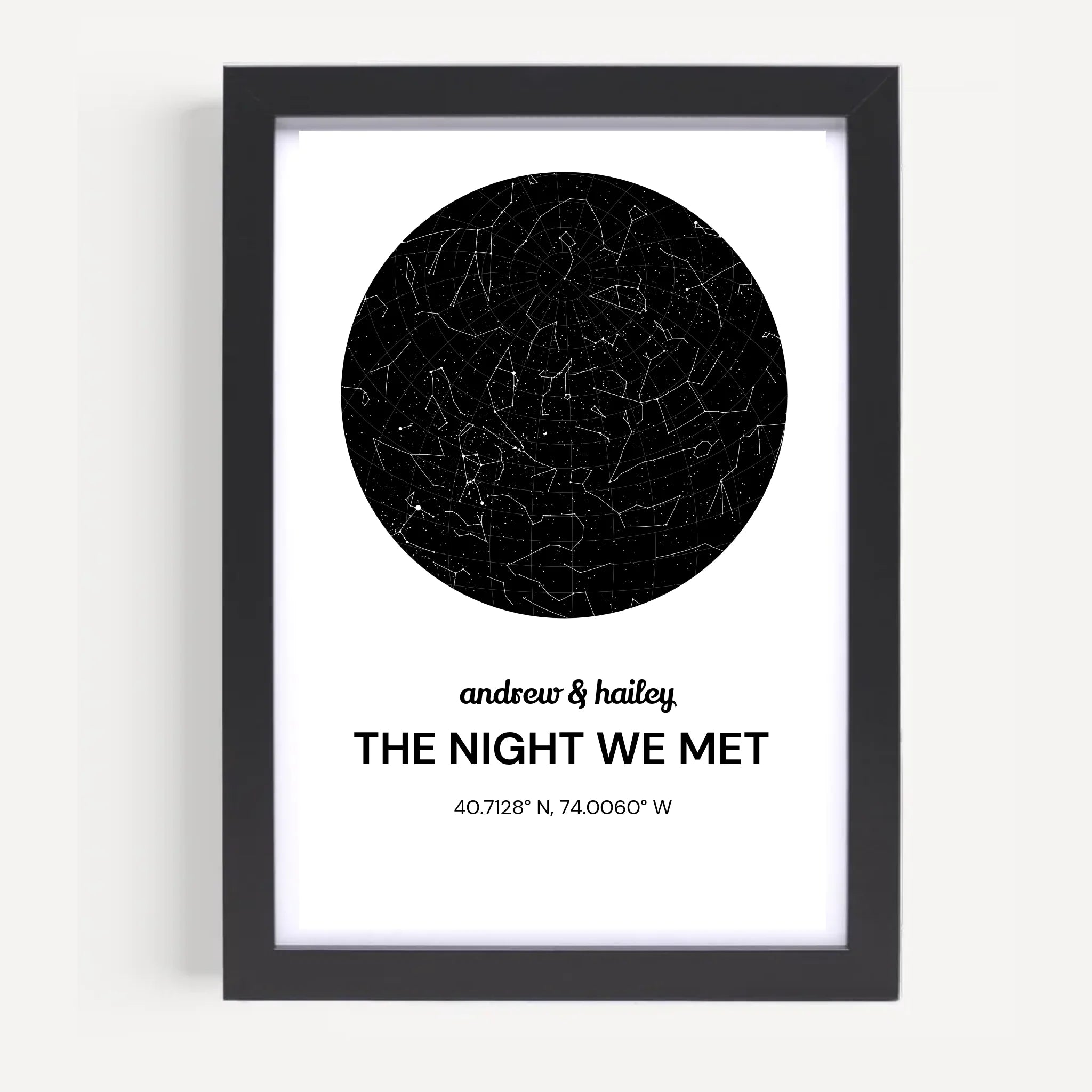 Sternehimmel Poster Jahrestag Geschenk Sternekarte für Paare personalisiert - Cantty