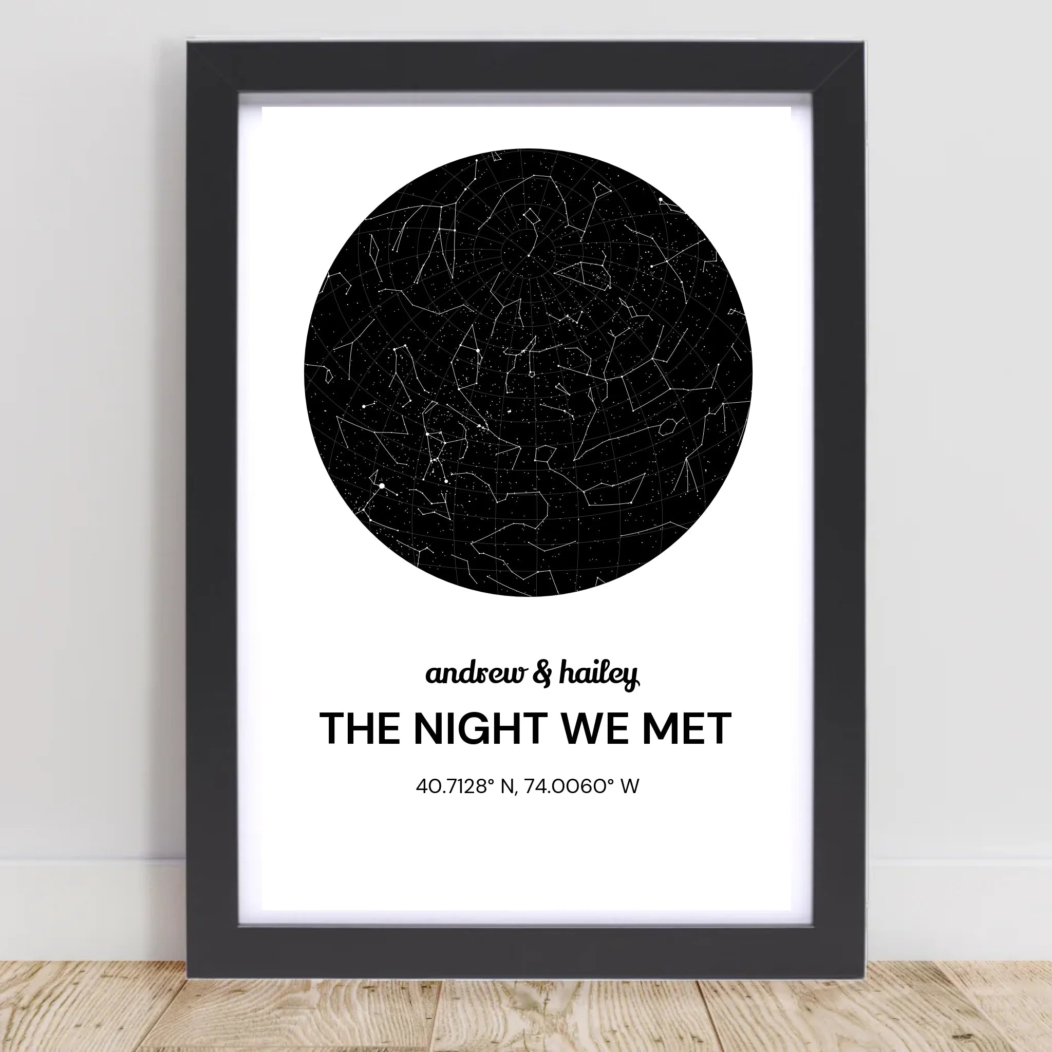 Sternehimmel Poster Jahrestag Geschenk Sternekarte für Paare personalisiert - Cantty