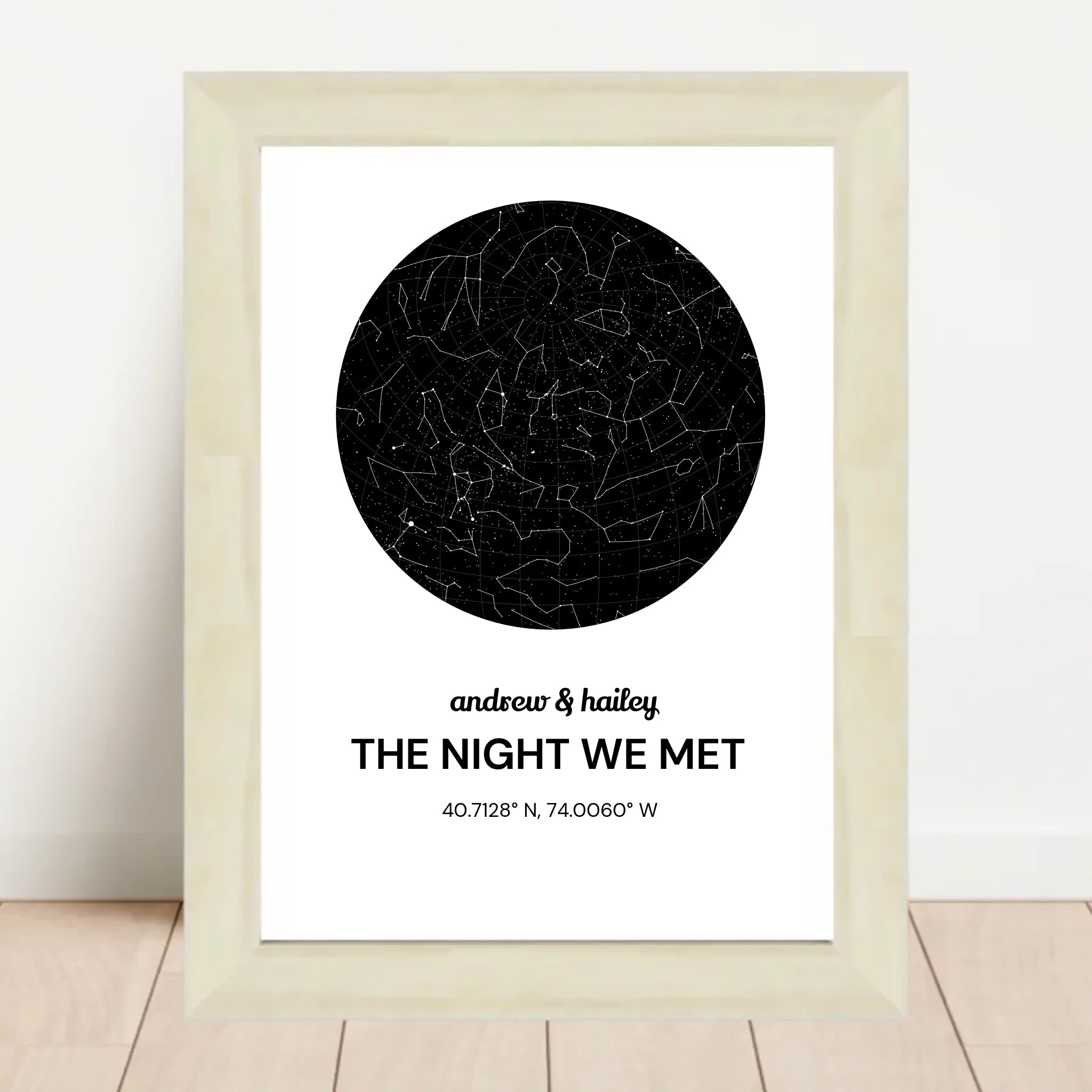 Sternehimmel Poster Jahrestag Geschenk Sternekarte für Paare personalisiert - Cantty