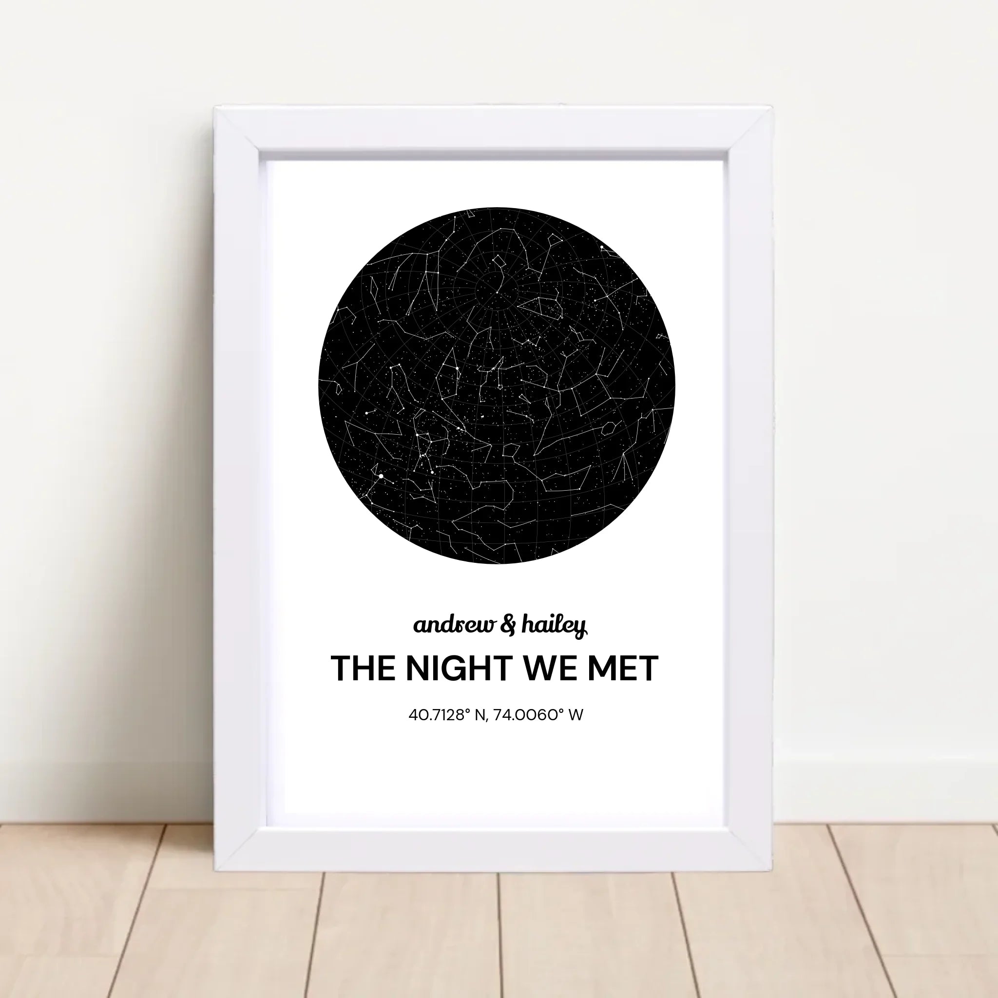 Sternehimmel Poster Jahrestag Geschenk Sternekarte für Paare personalisiert - Cantty