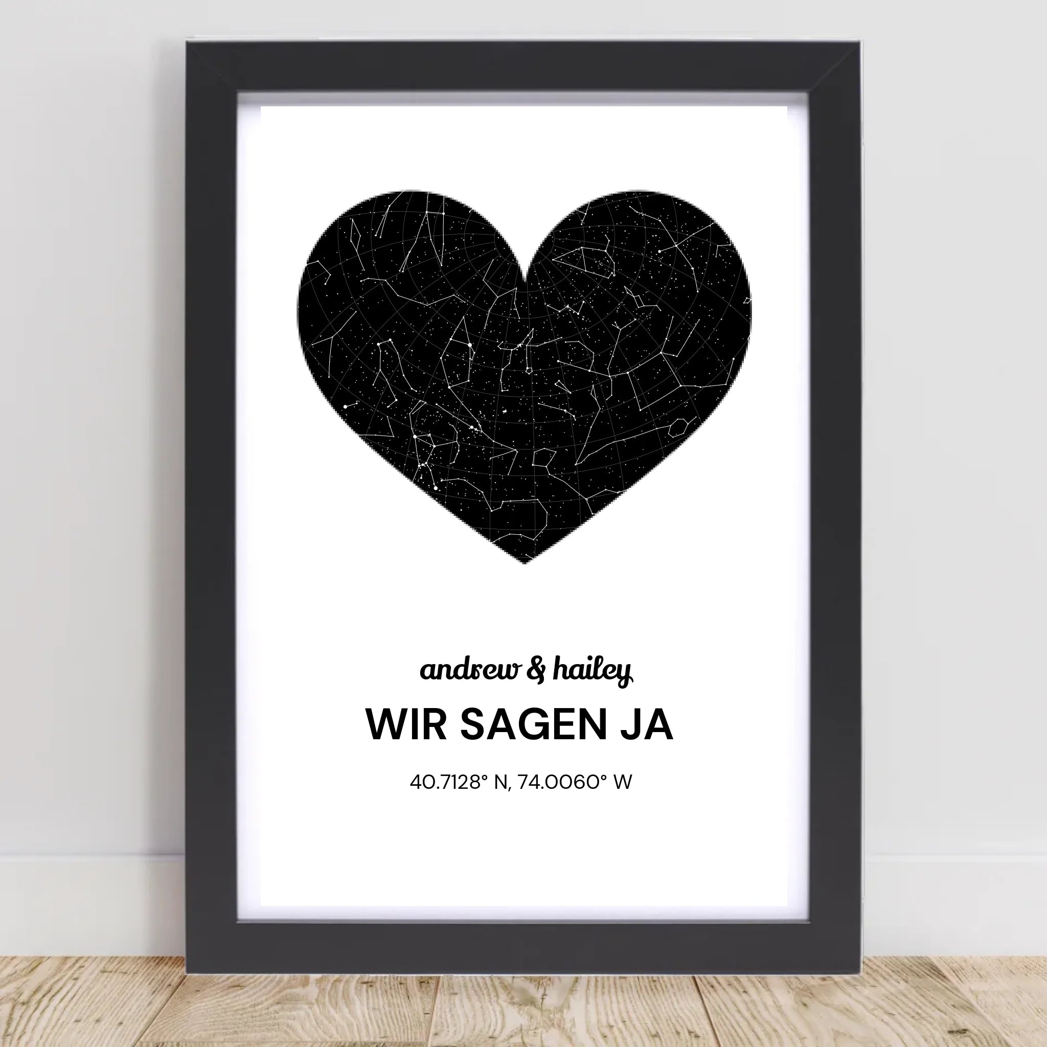 Poster mit Rahmen Schwarz 1