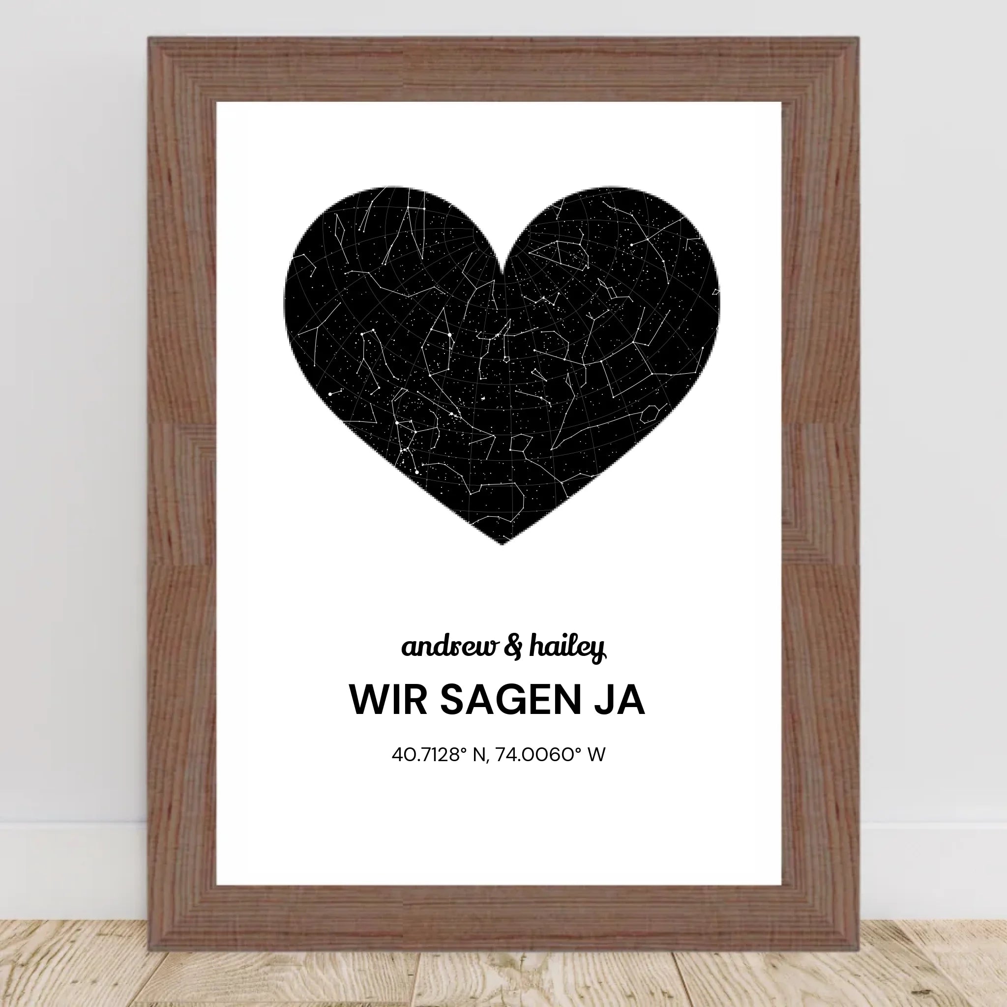 Sternenhimmel Poster Hochzeitsgeschenk personalisiert - Cantty