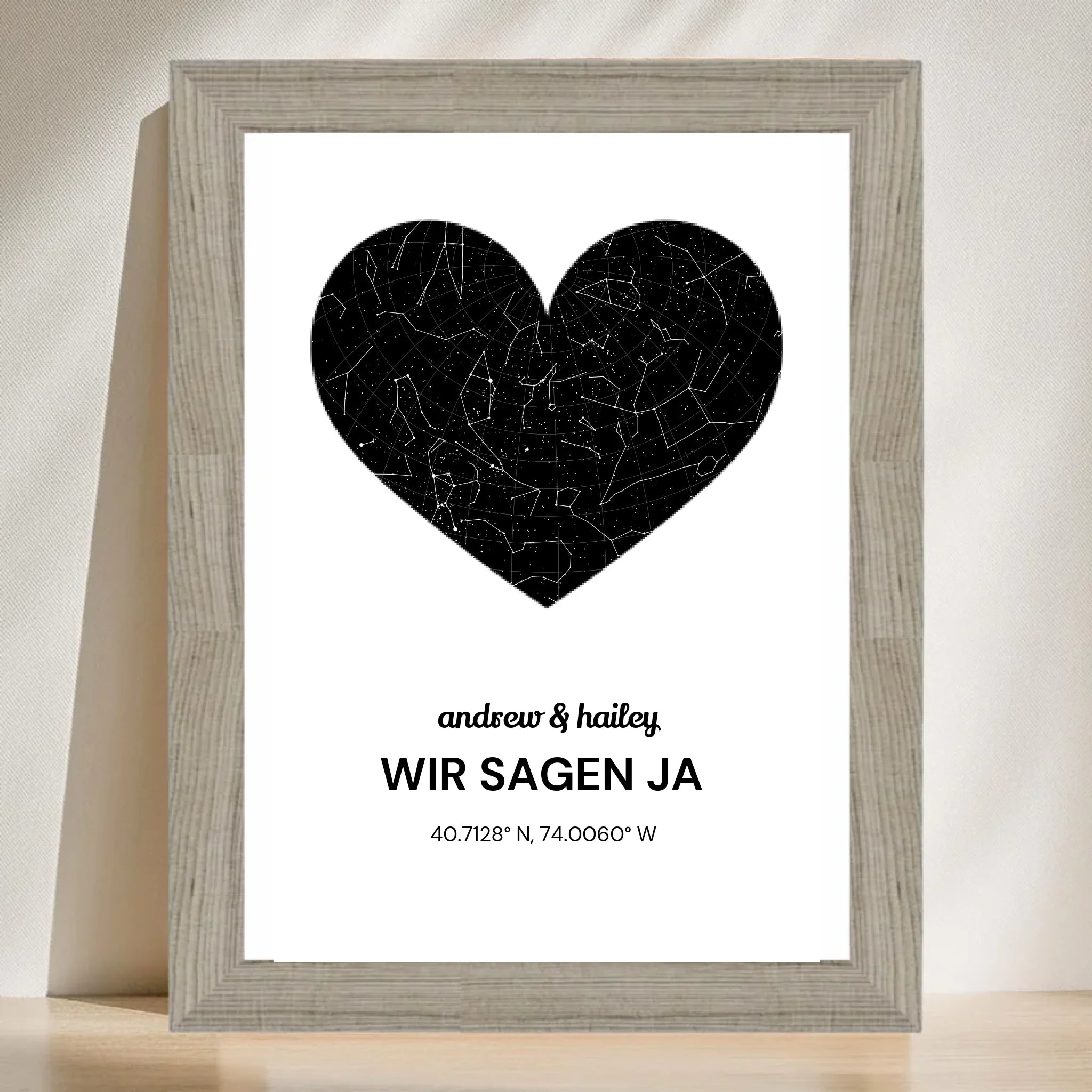 Sternenhimmel Poster Hochzeitsgeschenk personalisiert - Cantty