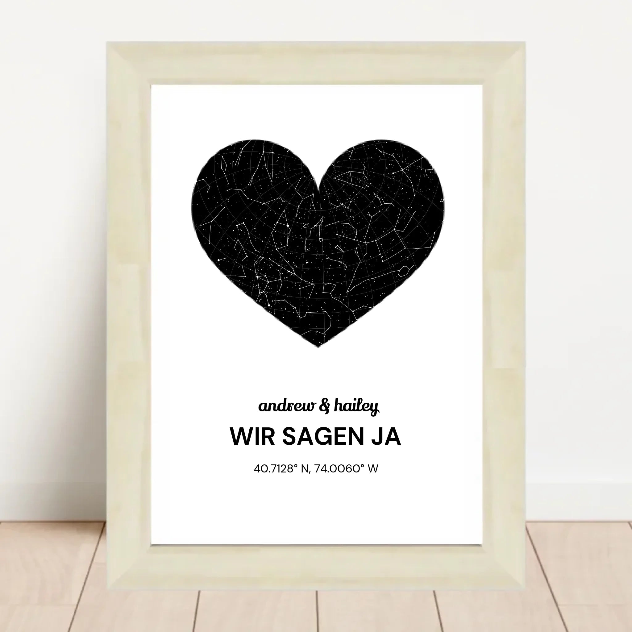 Sternenhimmel Poster Hochzeitsgeschenk personalisiert - Cantty