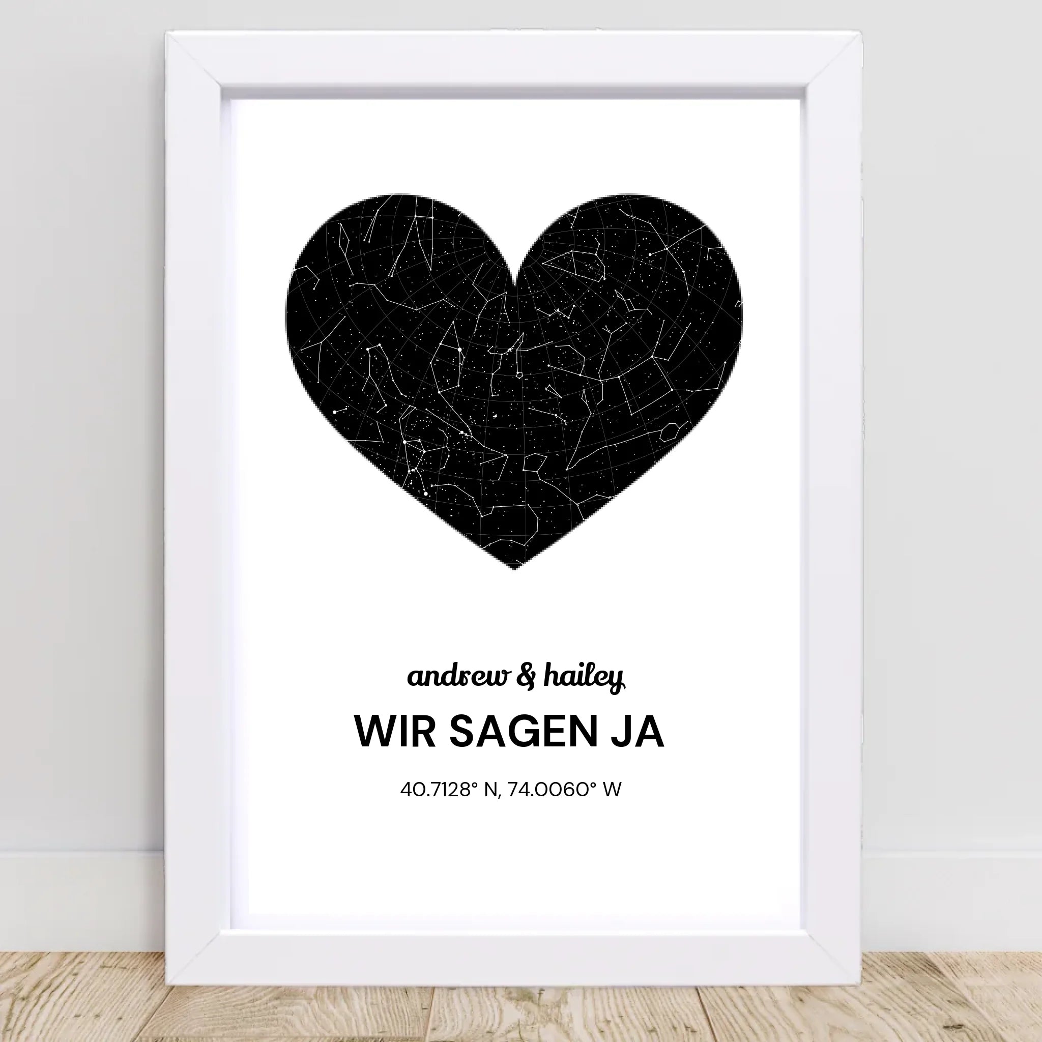 Sternenhimmel Poster Hochzeitsgeschenk personalisiert - Cantty