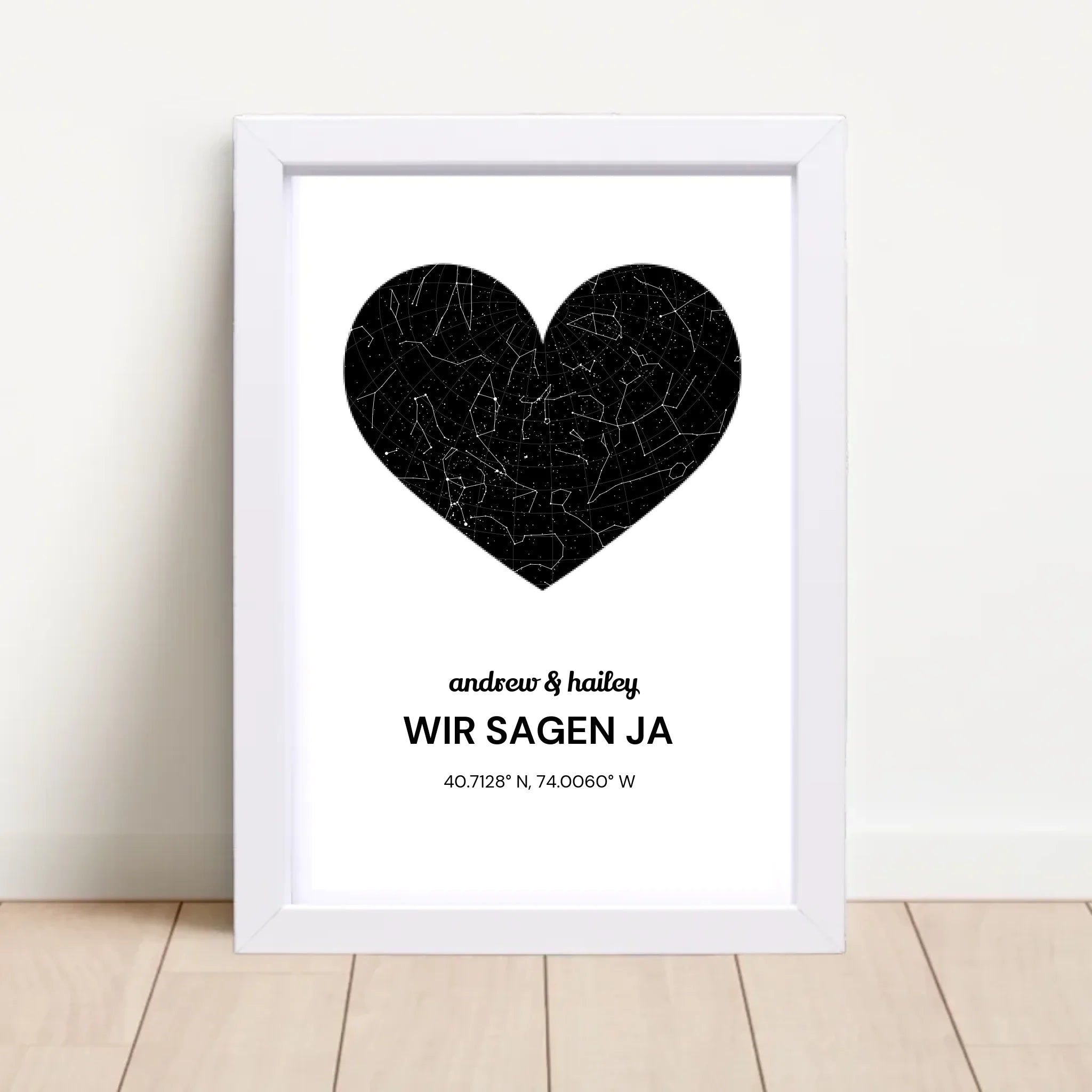 Sternenhimmel Poster Hochzeitsgeschenk personalisiert - Cantty