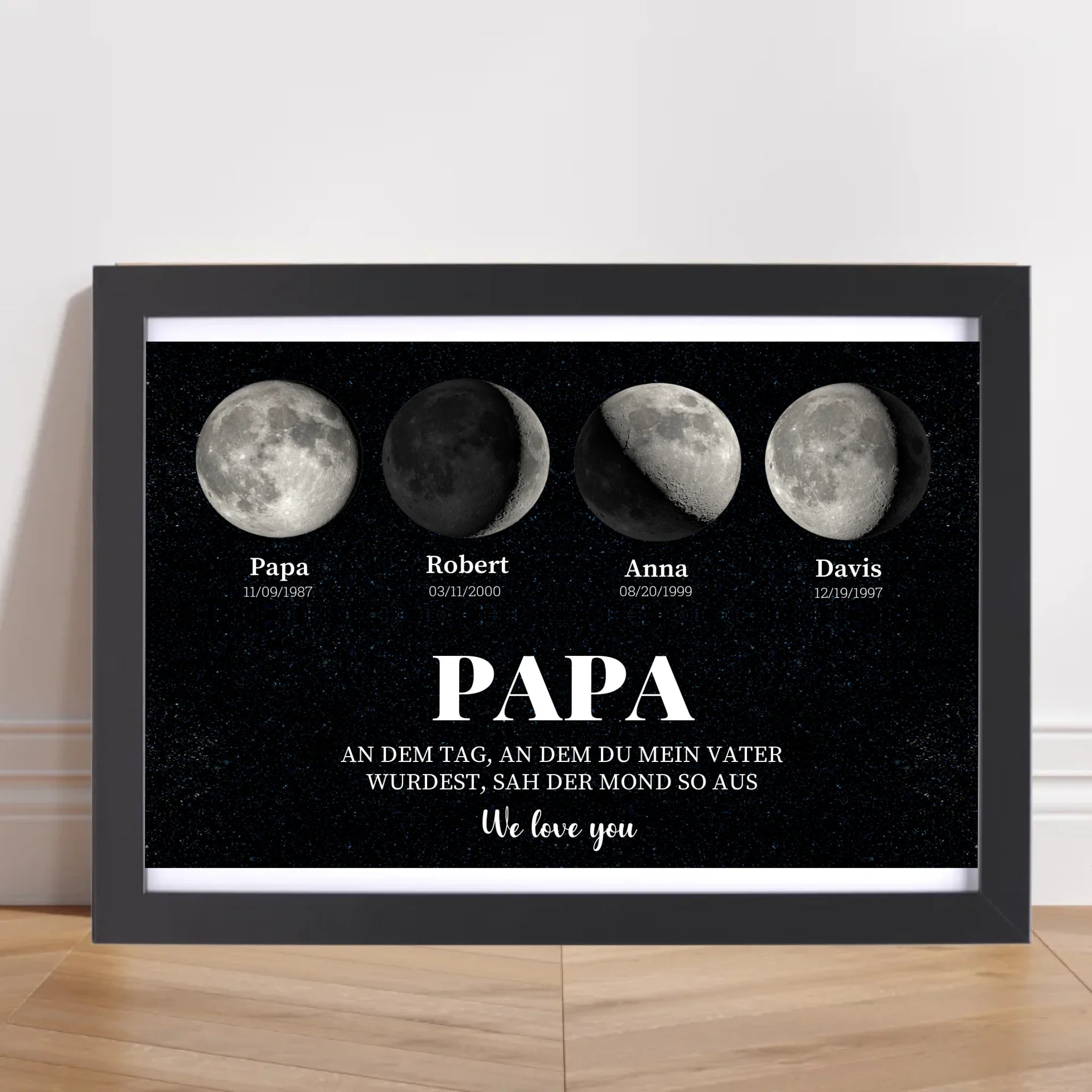 Vater Geschenk Mond Poster Kinder Geburtstag mit Spruch - Cantty