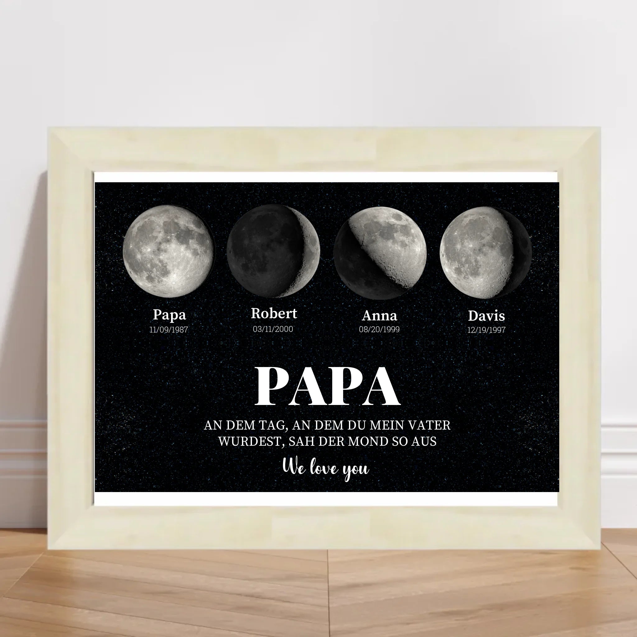 Vater Geschenk Mond Poster Kinder Geburtstag mit Spruch - Cantty