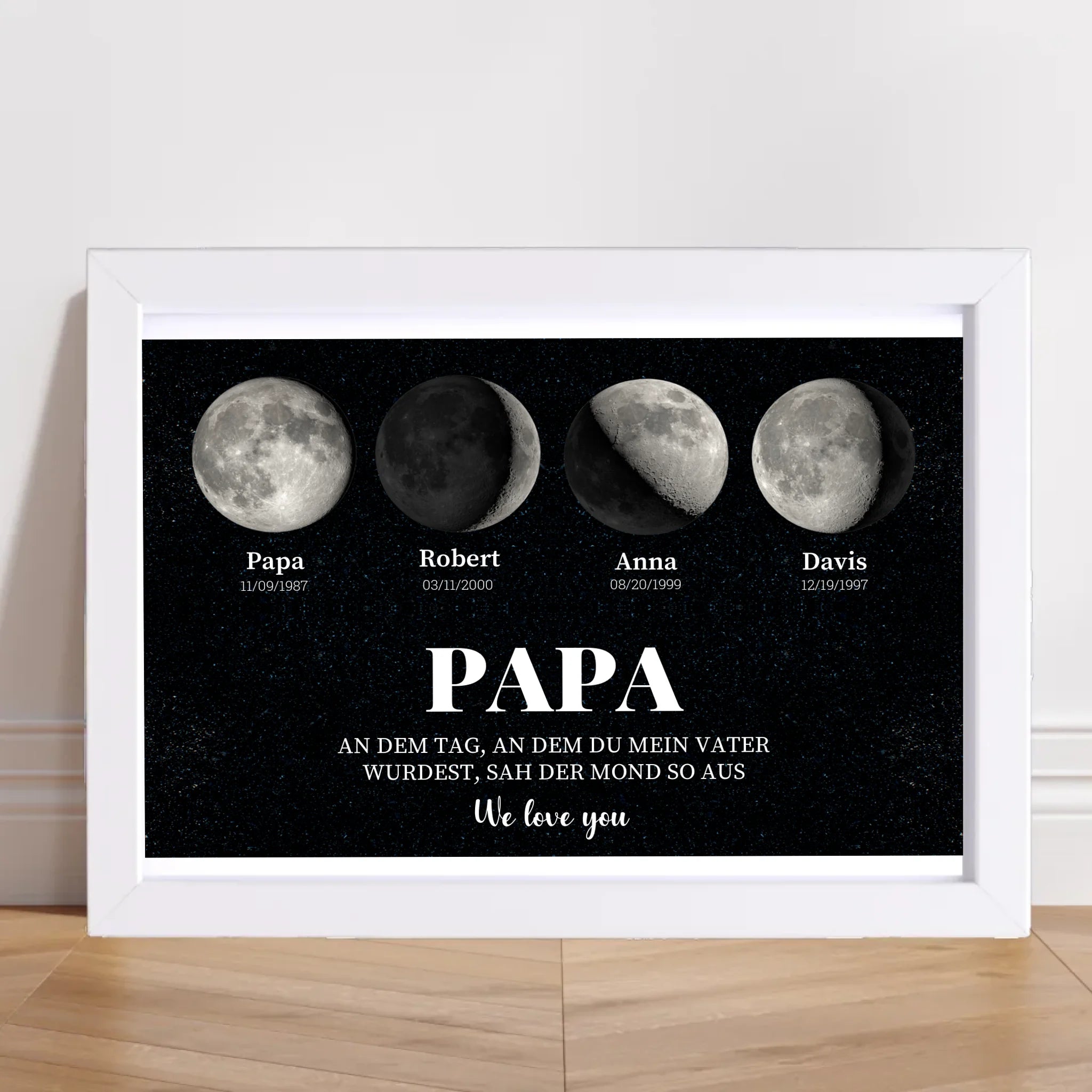 Vater Geschenk Mond Poster Kinder Geburtstag mit Spruch - Cantty
