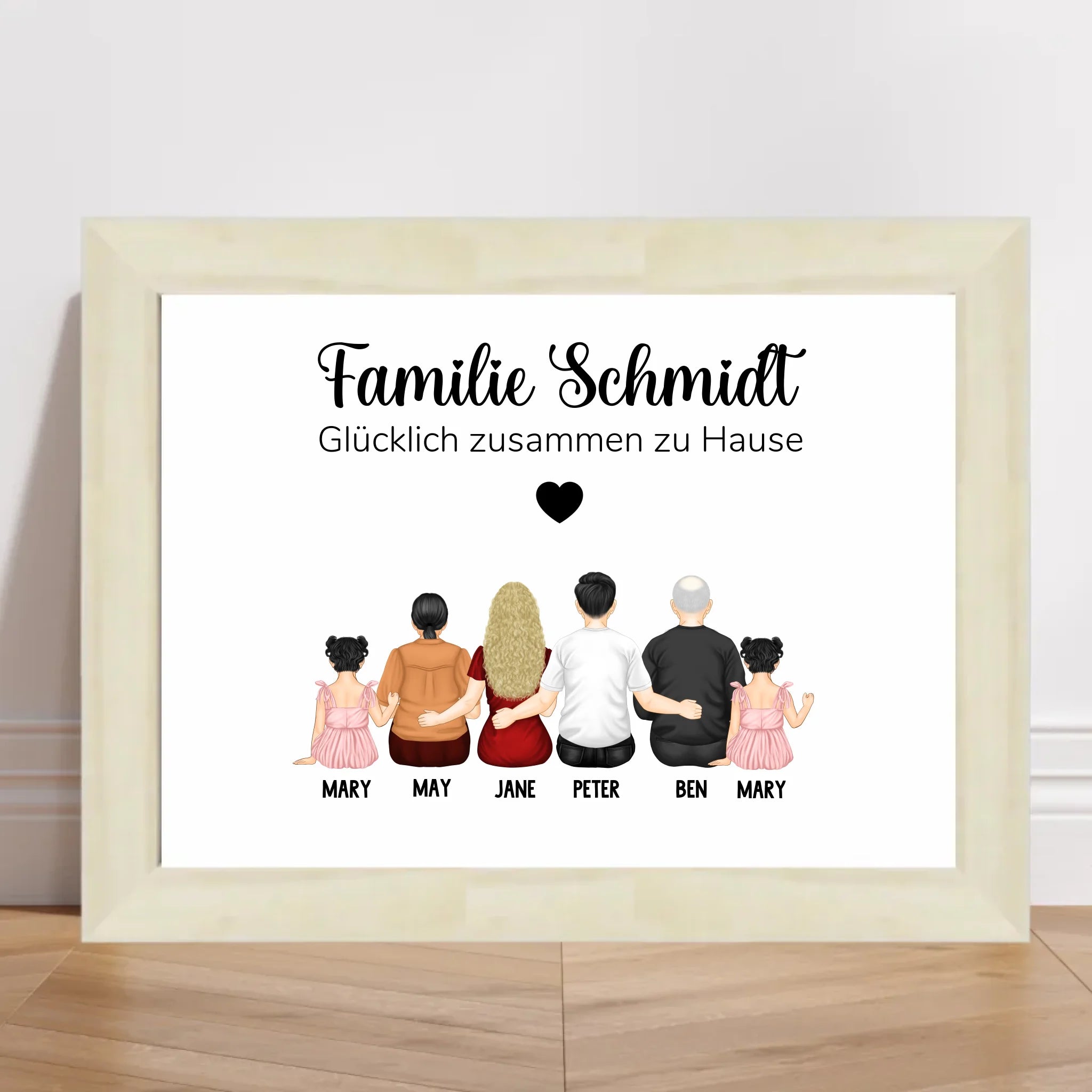 Familienposter Geschenk personalisiert mit Name & Spruch - Cantty