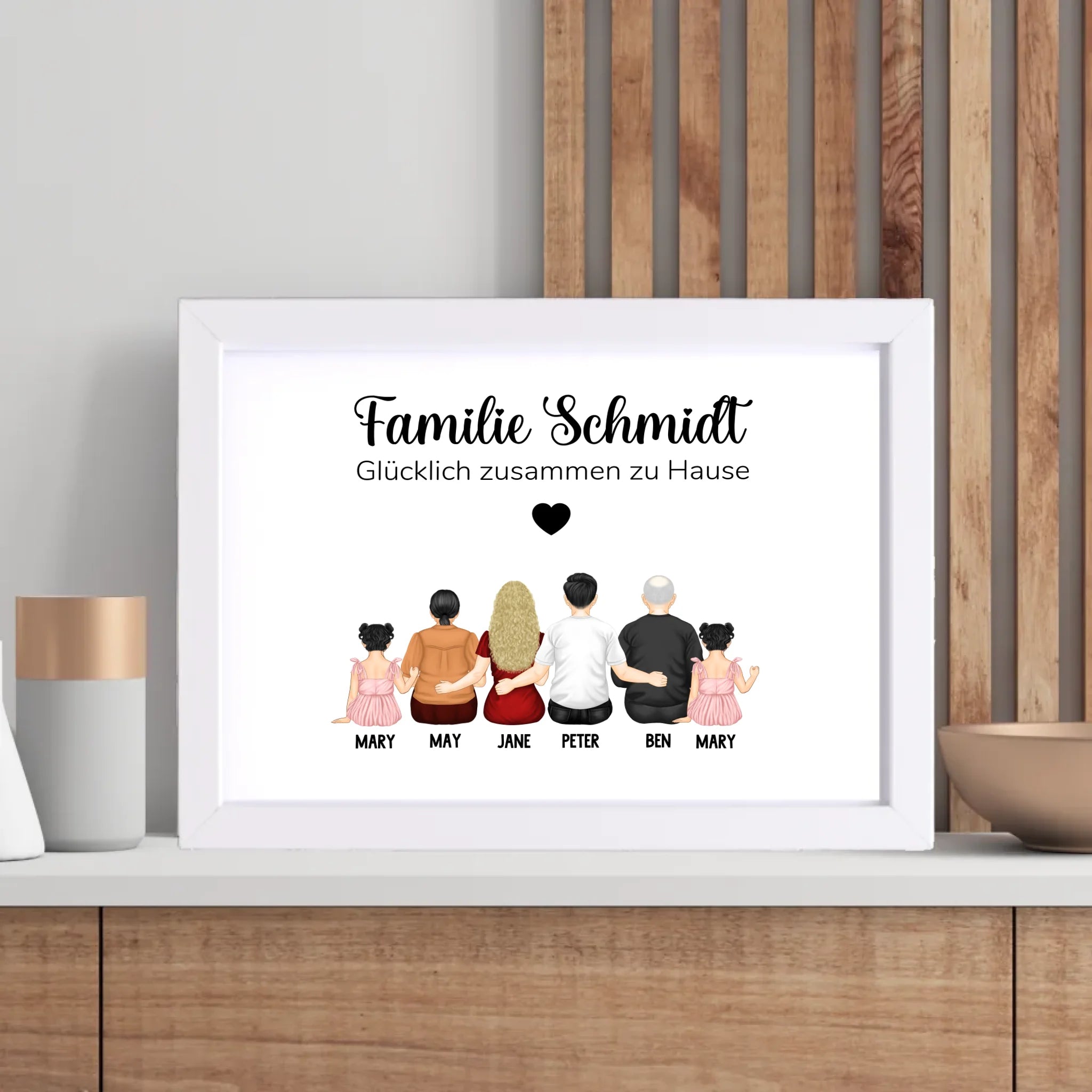 Familienposter Geschenk personalisiert mit Name & Spruch - Cantty