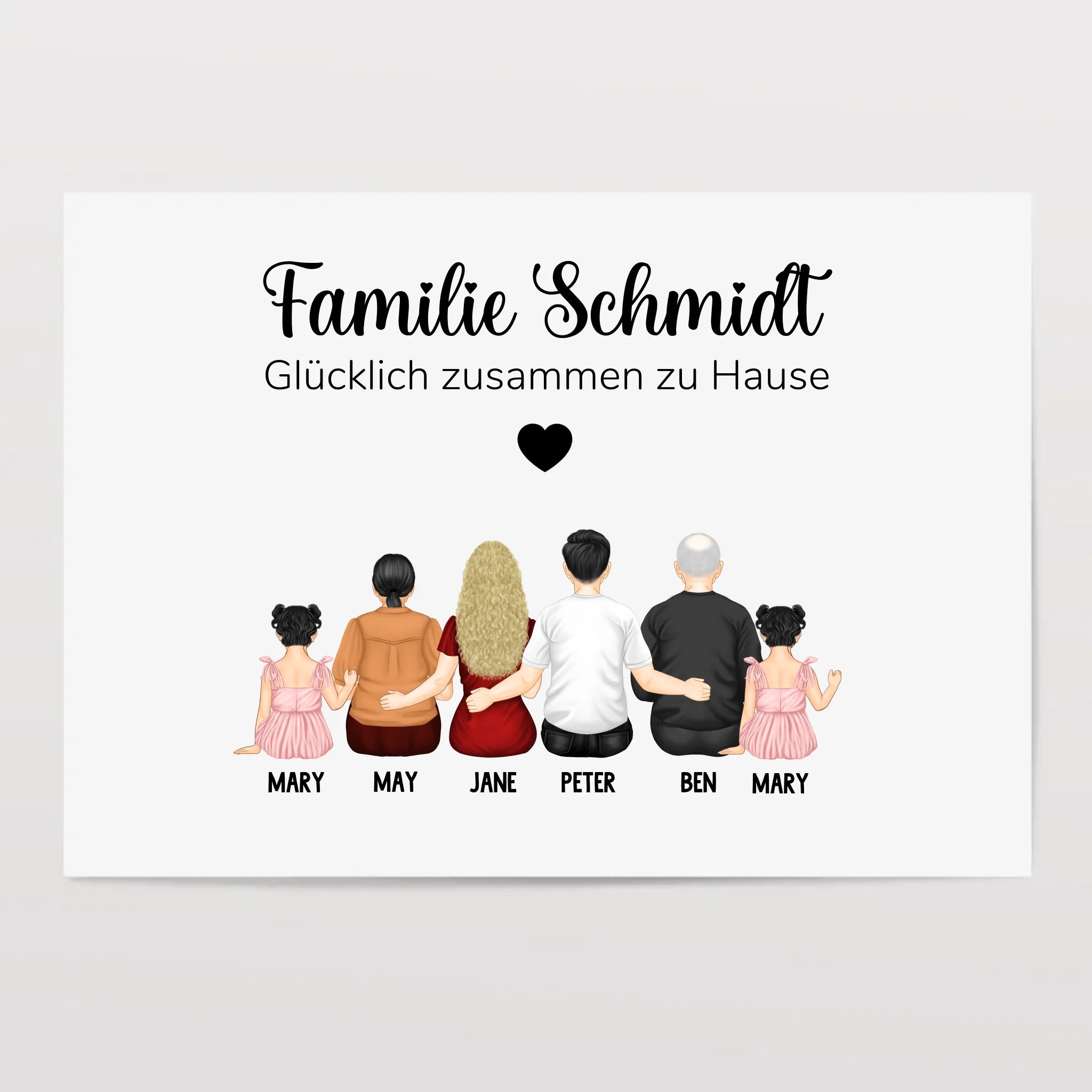 Familienposter Geschenk personalisiert mit Name & Spruch - Cantty