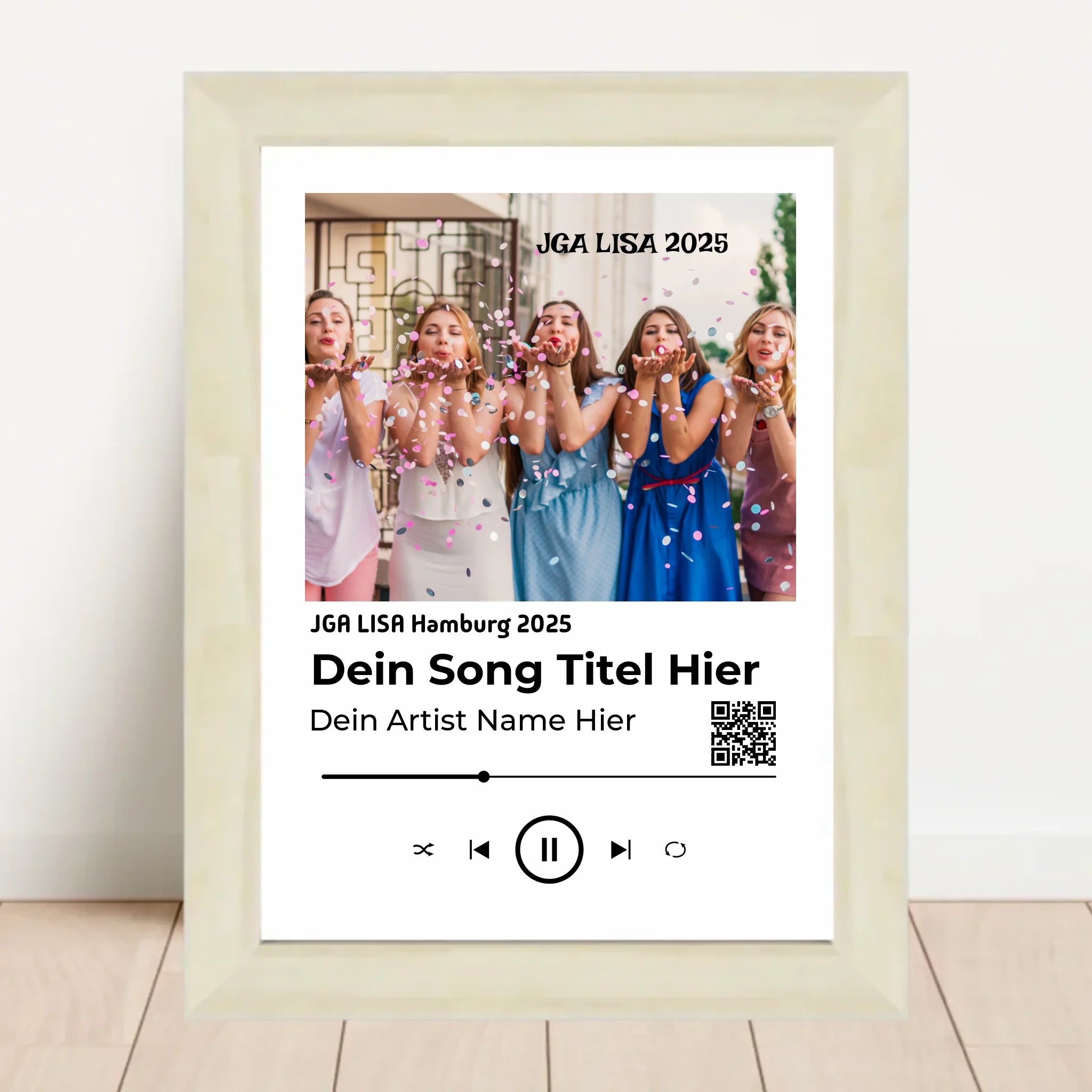 JGA Geschenk: Musikposter mit Foto Braut und Freundinnen - Cantty