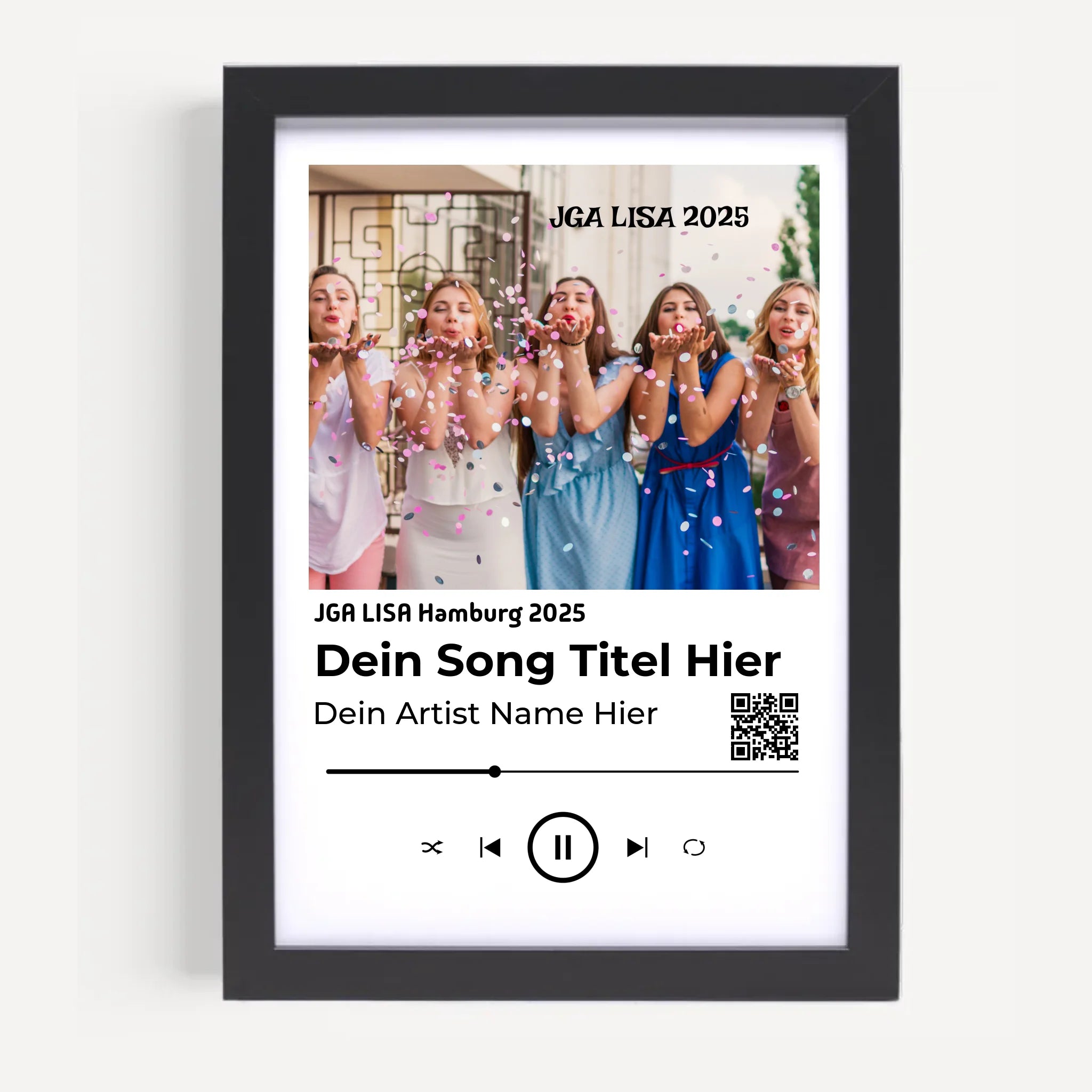 JGA Geschenk: Musikposter mit Foto Braut und Freundinnen - Cantty