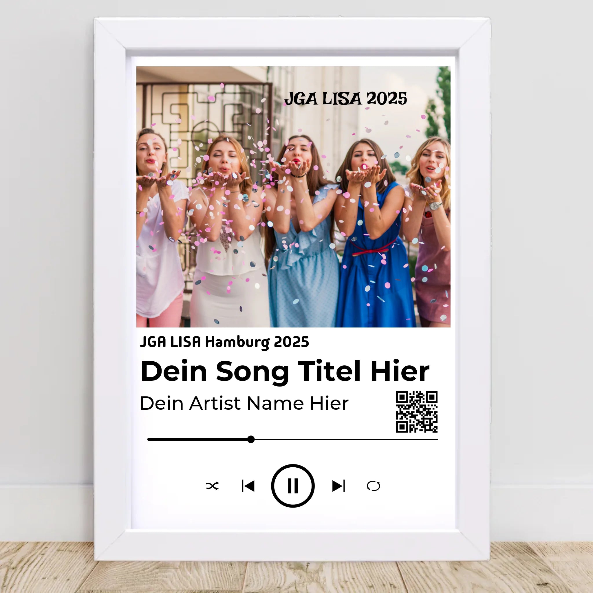 JGA Geschenk: Musikposter mit Foto Braut und Freundinnen - Cantty