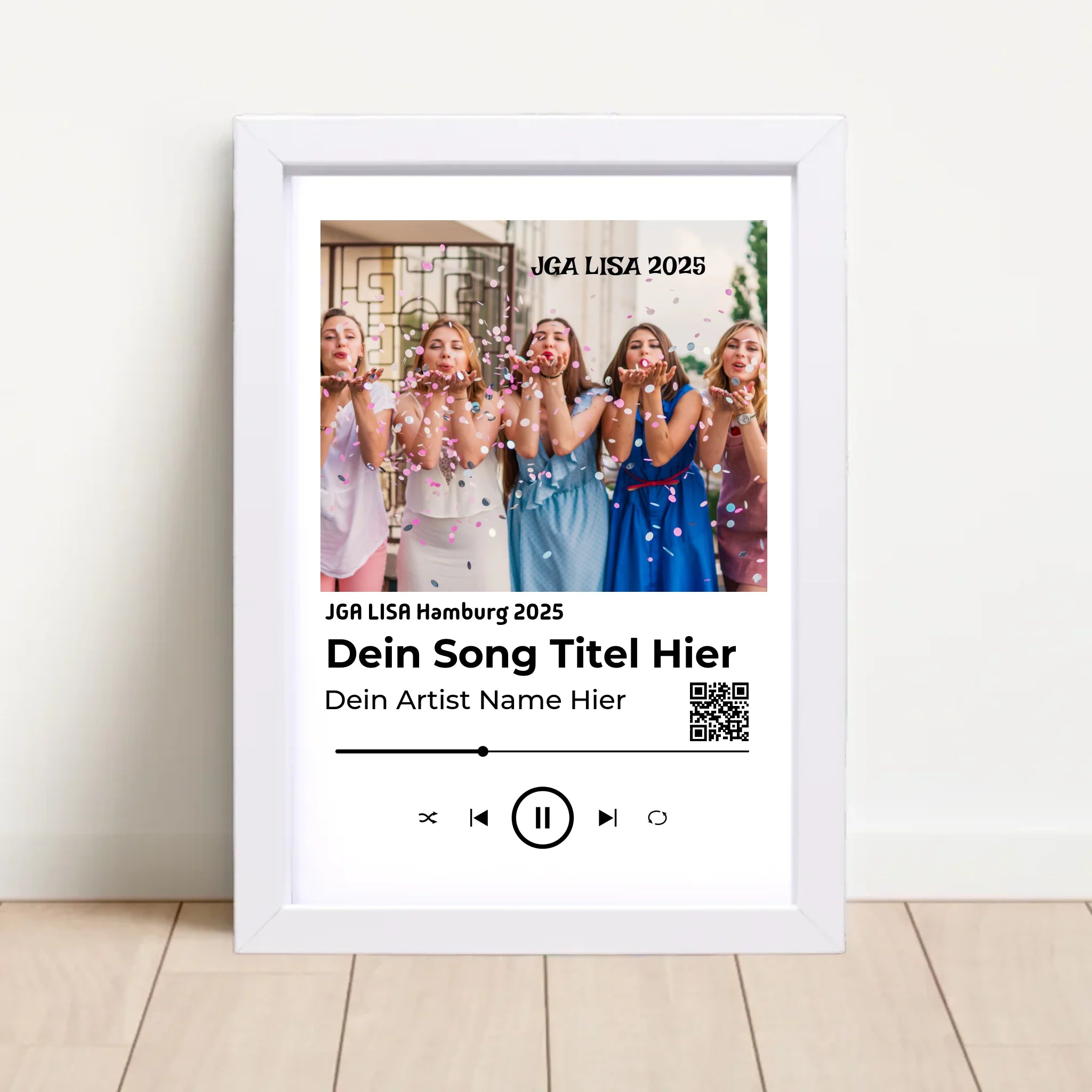 JGA Geschenk: Musikposter mit Foto Braut und Freundinnen - Cantty