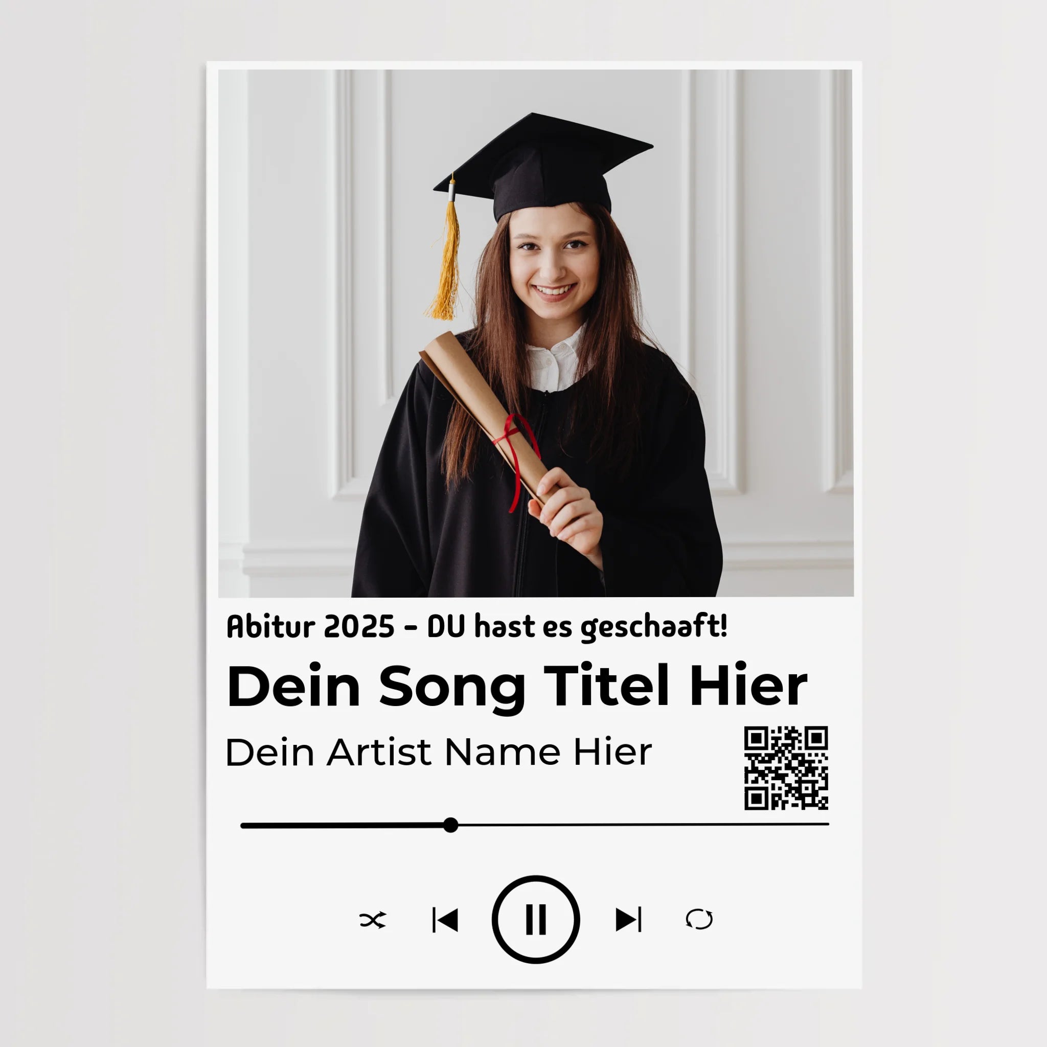 Abitur Geschenk Foto Musikplayer Lieblingslied Poster - Cantty