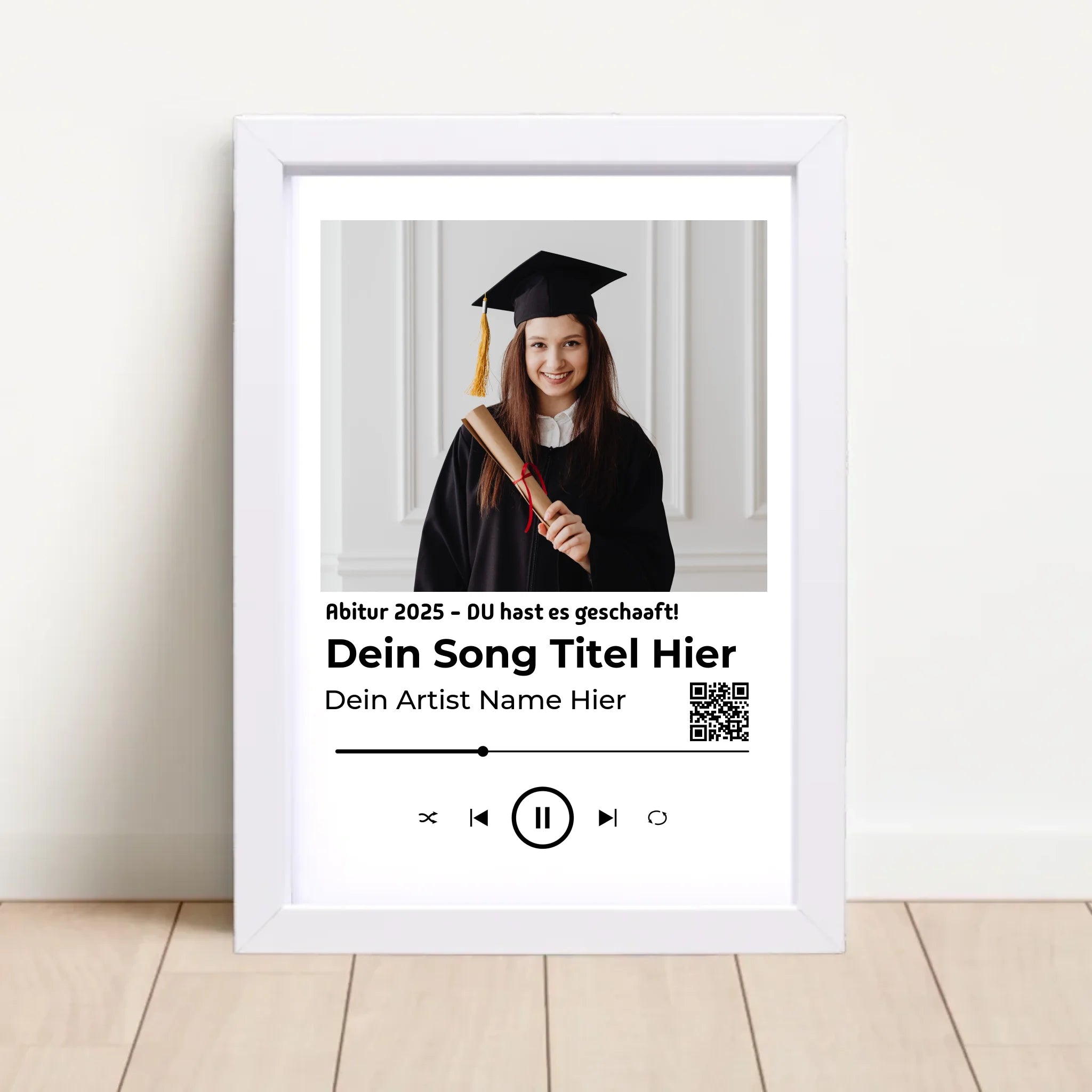 Abitur Geschenk Foto Musikplayer Lieblingslied Poster - Cantty