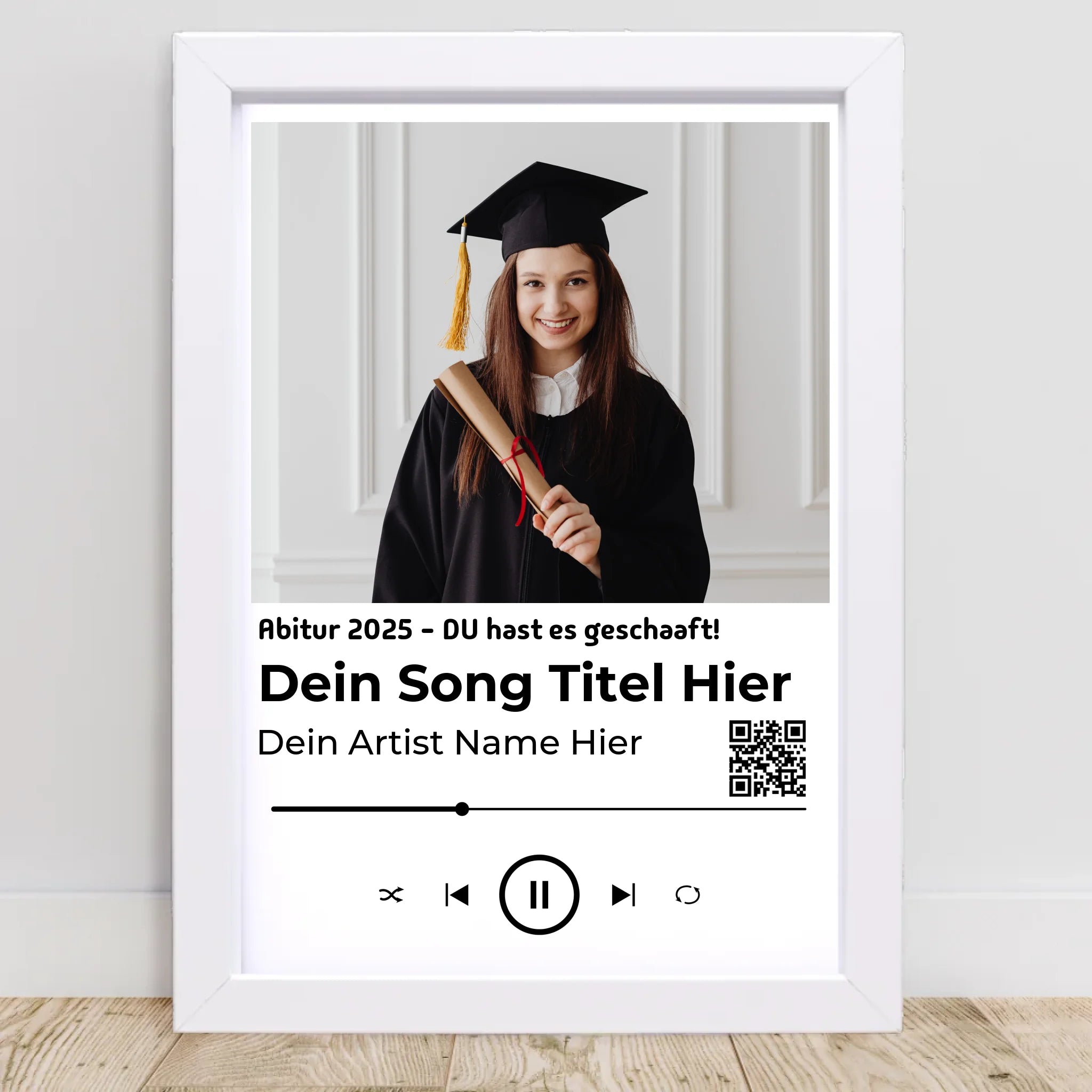 Abitur Geschenk Foto Musikplayer Lieblingslied Poster - Cantty