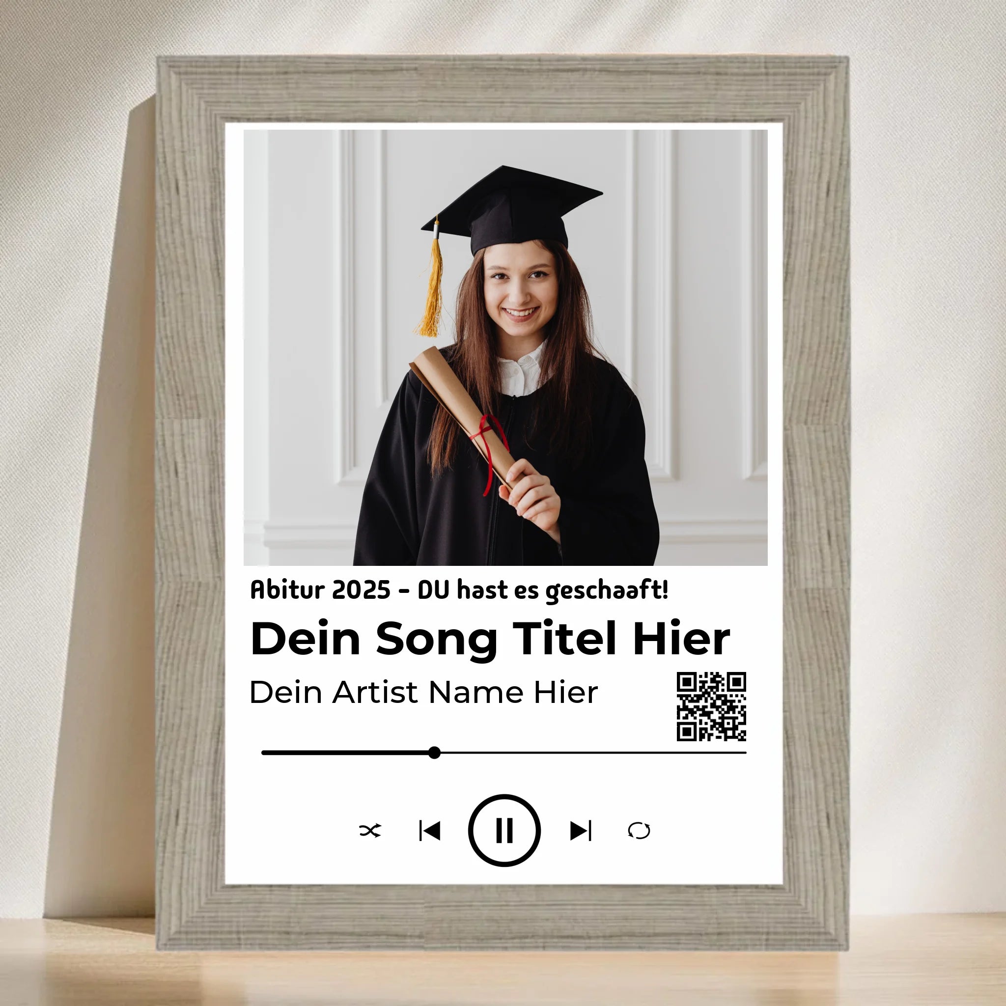 Abitur Geschenk Foto Musikplayer Lieblingslied Poster - Cantty