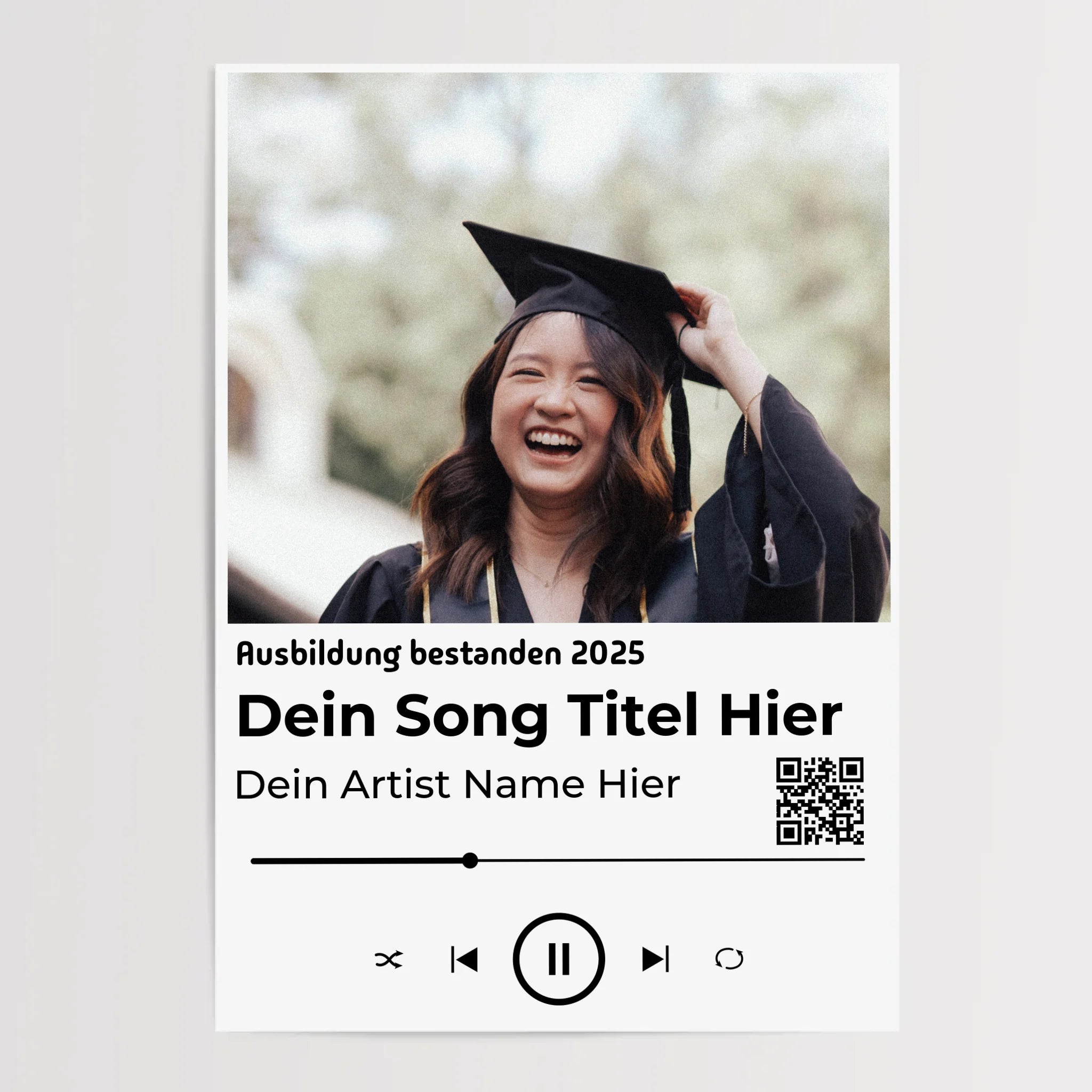 Ausbildung bestanden Geschenk Musikposter Lieblingslied - Cantty