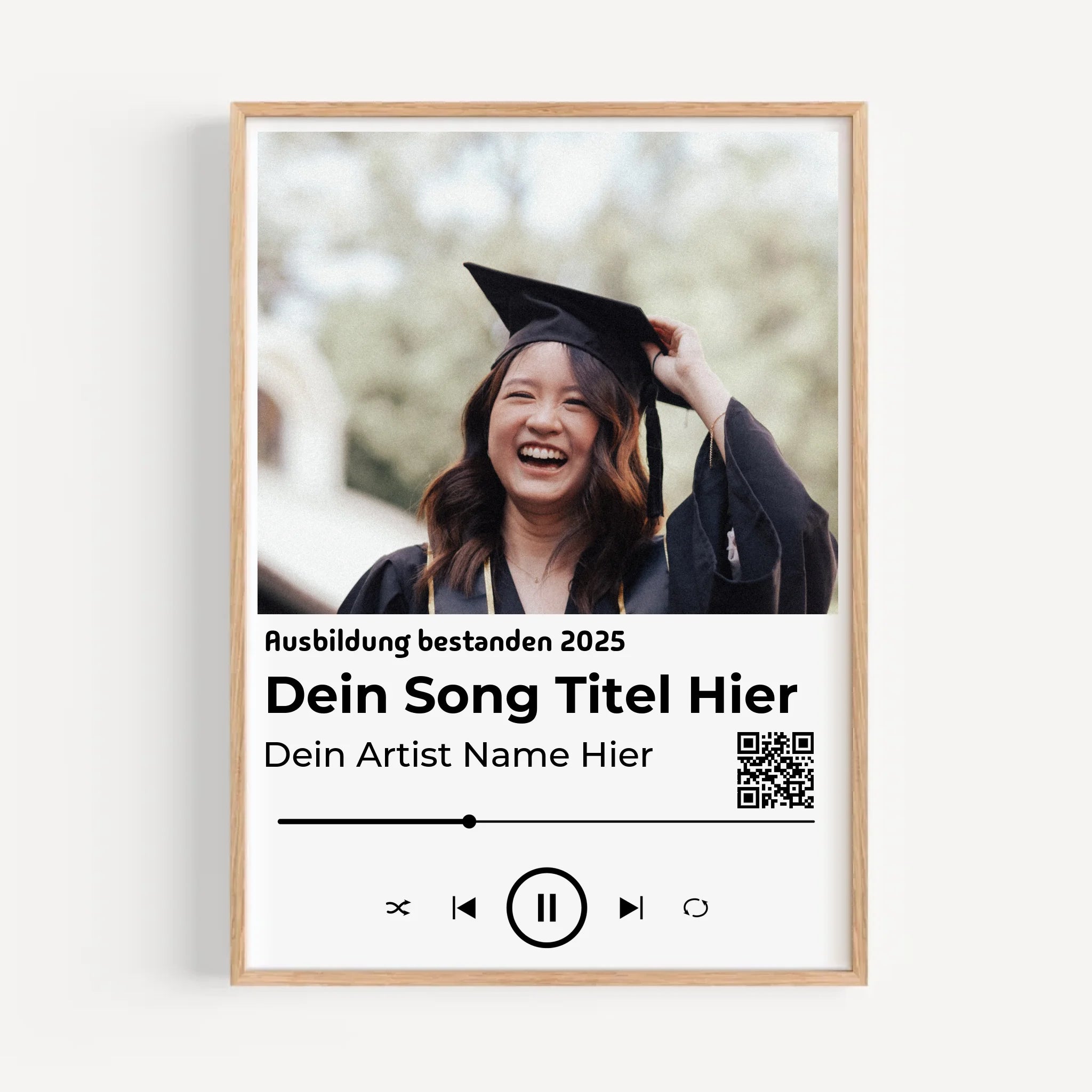 Ausbildung bestanden Geschenk Musikposter Lieblingslied - Cantty