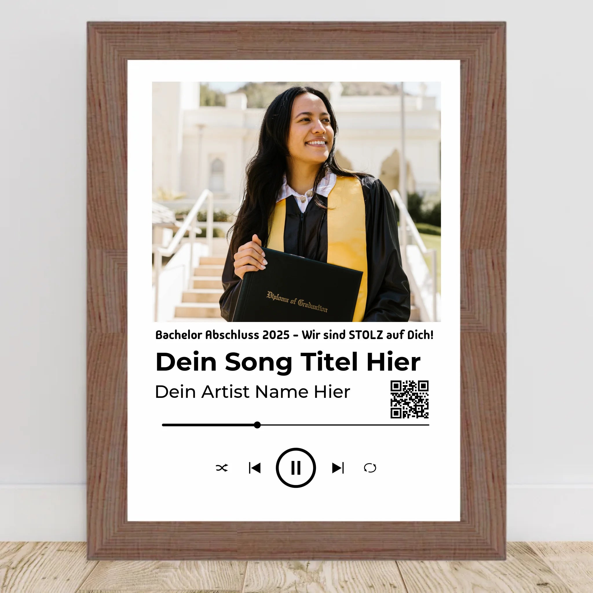 Bachelor Geschenk Musikposter Lieblingslied zum Abschluss - Cantty