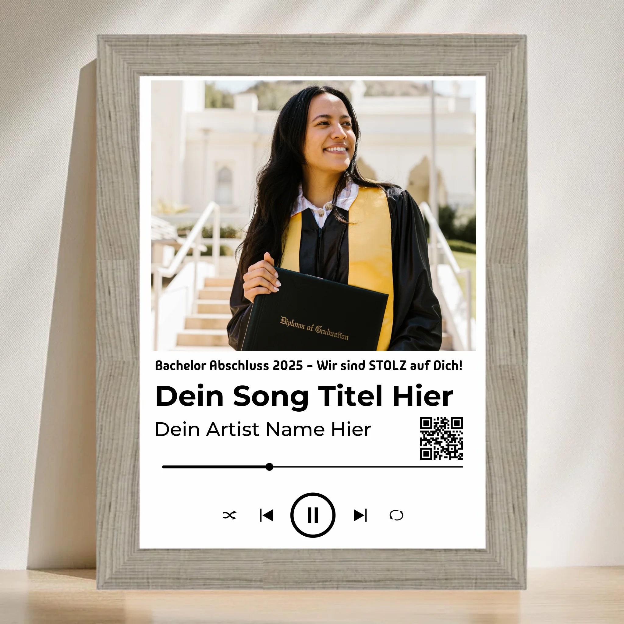 Bachelor Geschenk Musikposter Lieblingslied zum Abschluss - Cantty