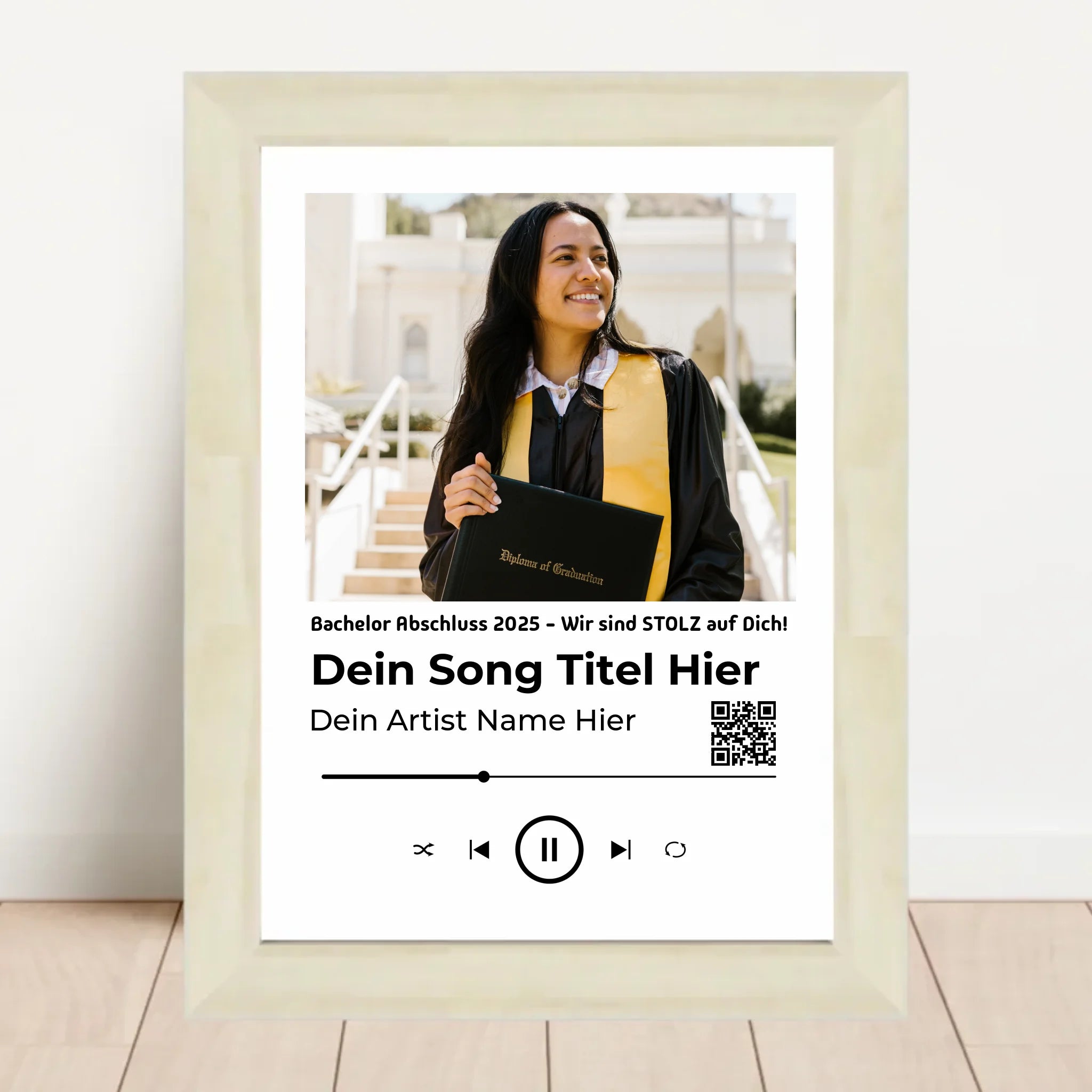 Bachelor Geschenk Musikposter Lieblingslied zum Abschluss - Cantty