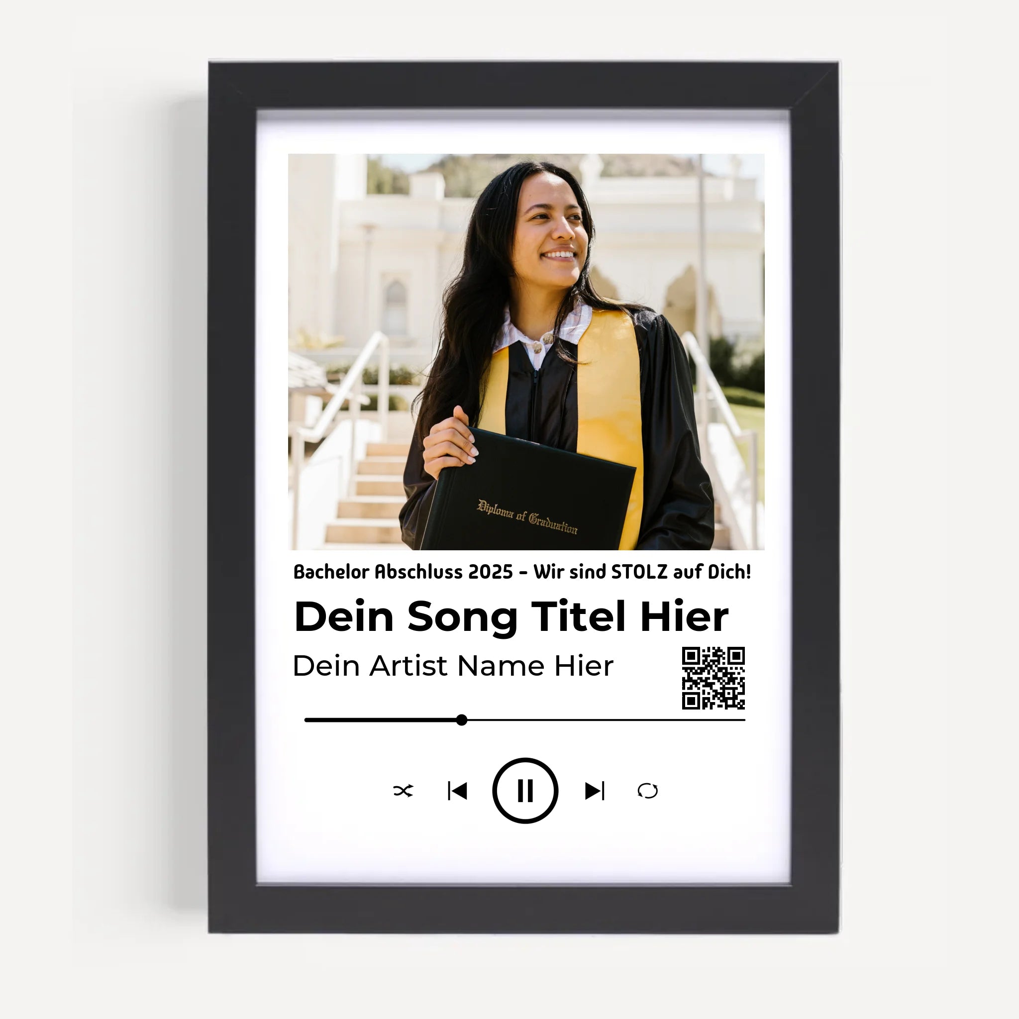 Bachelor Geschenk Musikposter Lieblingslied zum Abschluss - Cantty