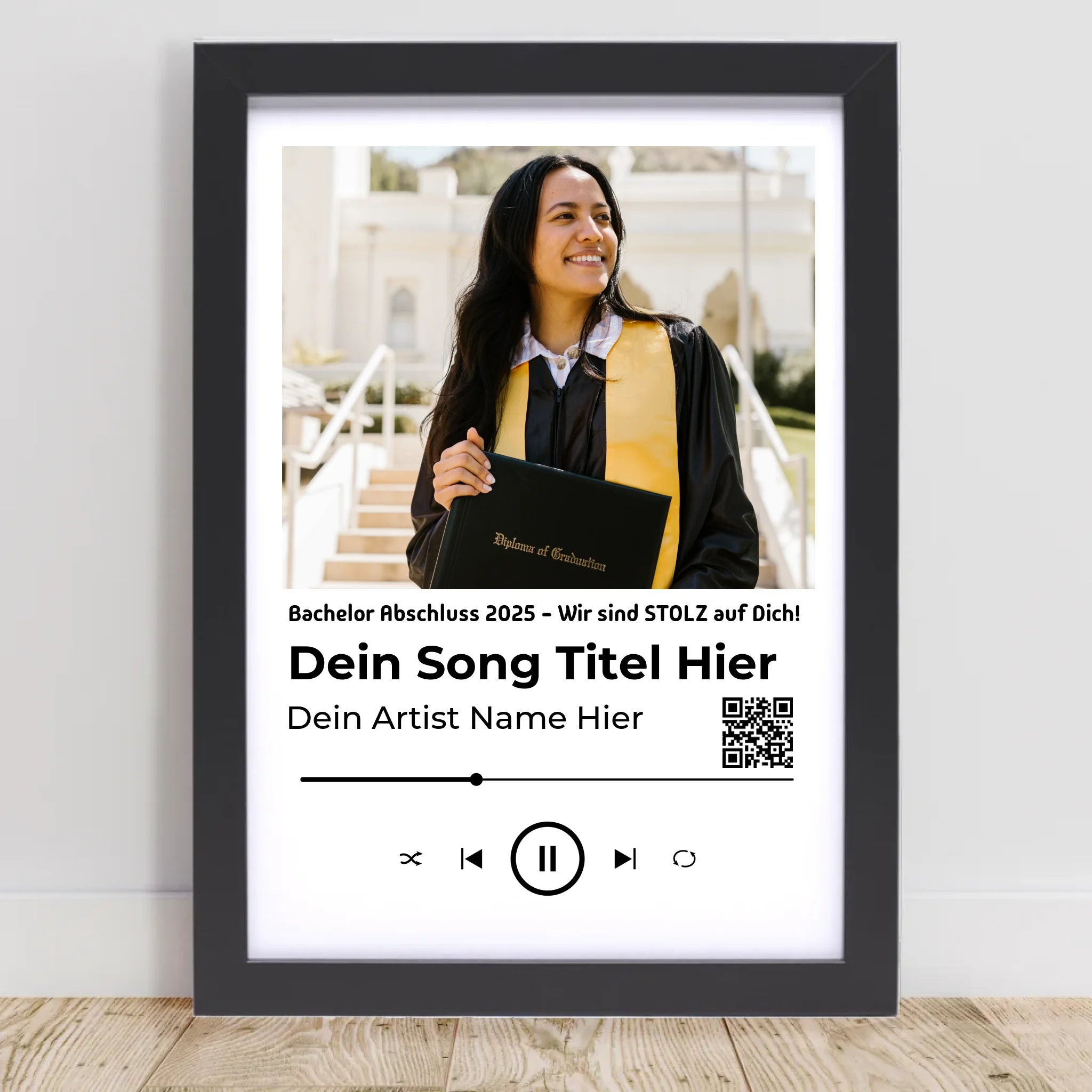 Bachelor Geschenk Musikposter Lieblingslied zum Abschluss - Cantty